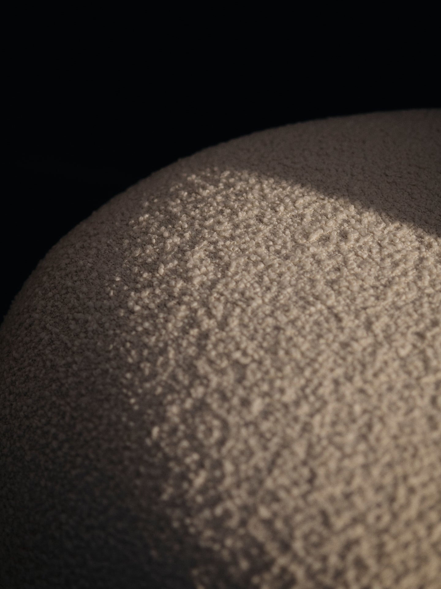 RICO PICCOLO LOUNGE Swivel Armchair Nordic Bouclé Broken White