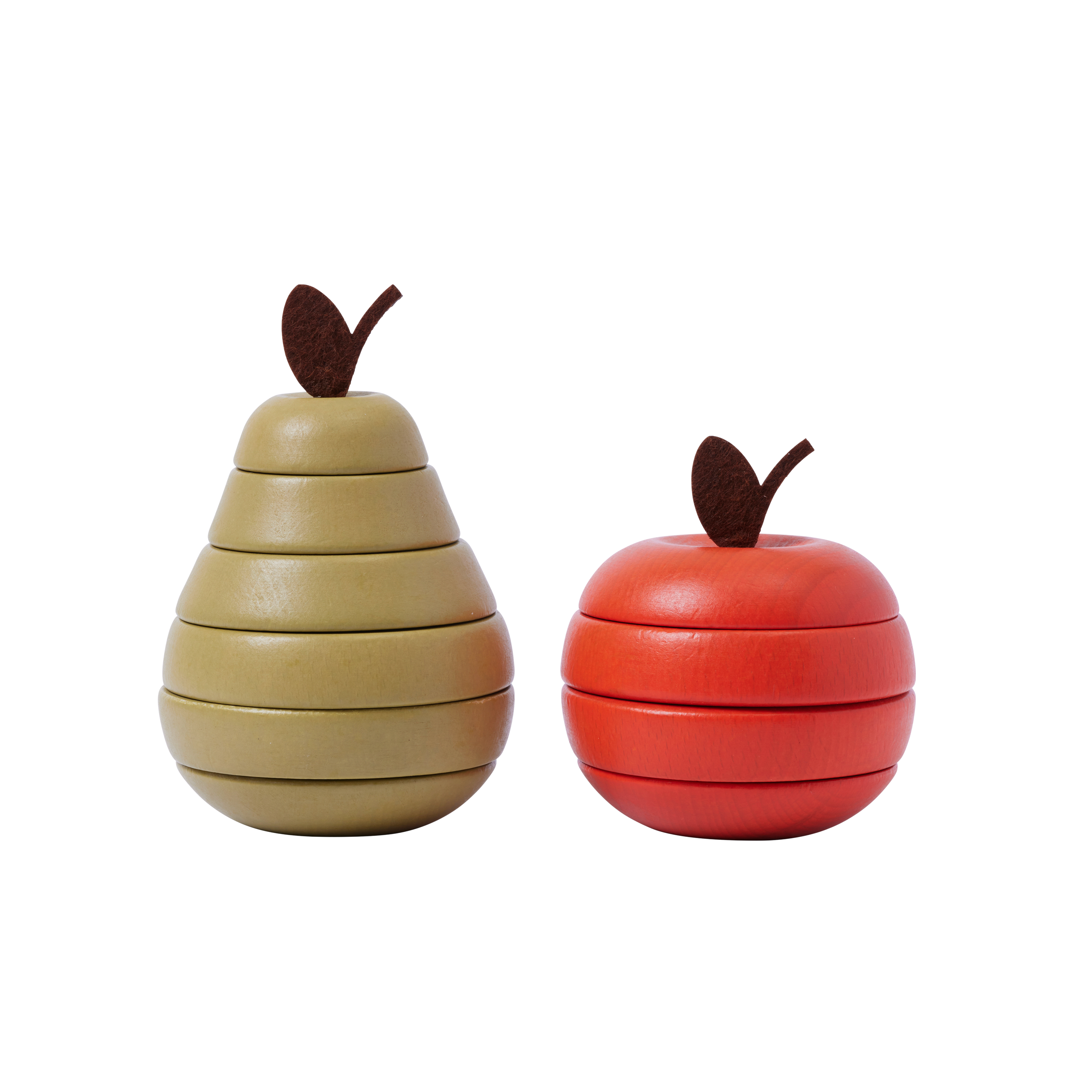 Stacking Apple and Pear Toy Set Beech Wood