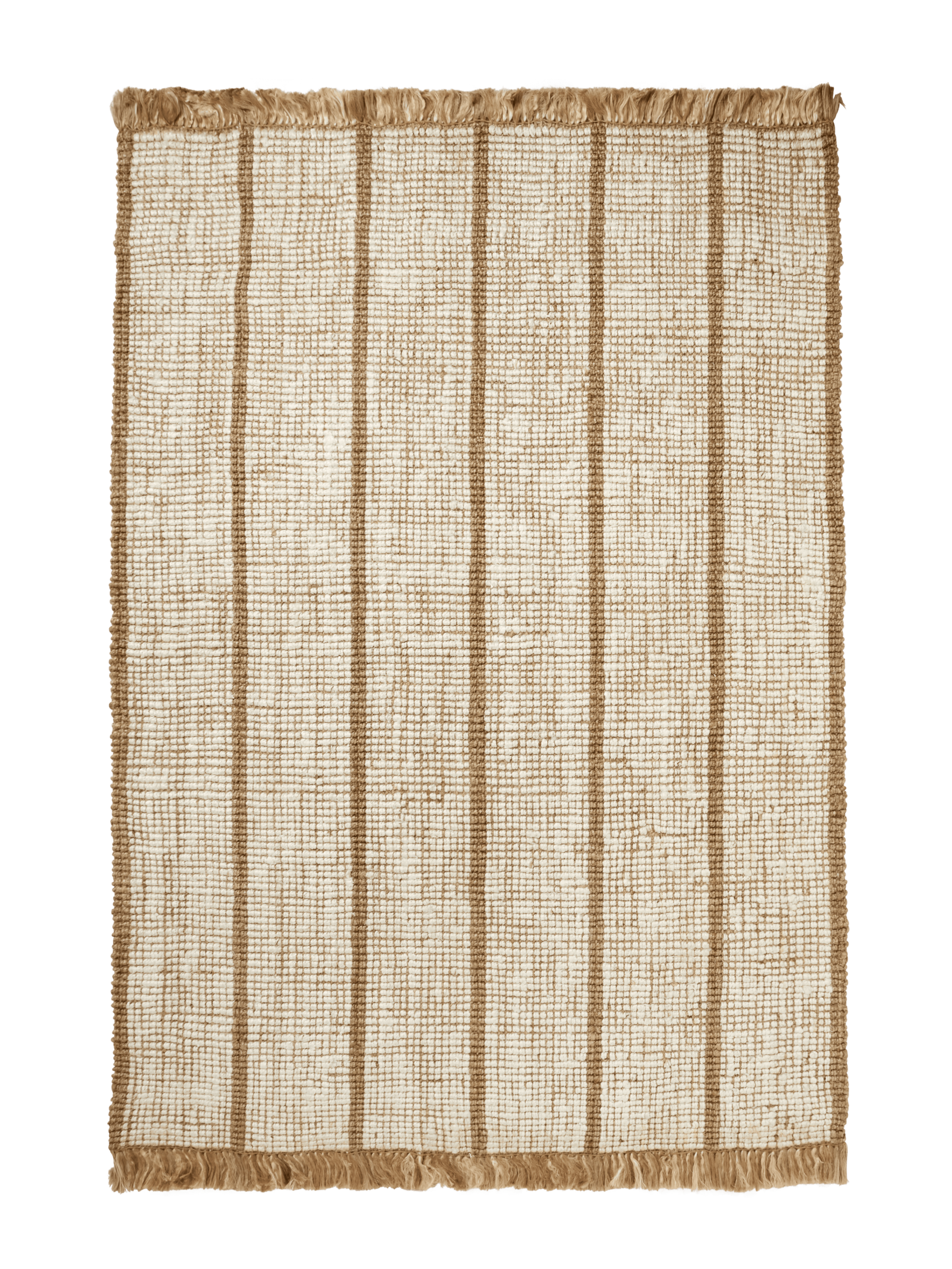 ATHENS STRIPES cream rug with brown