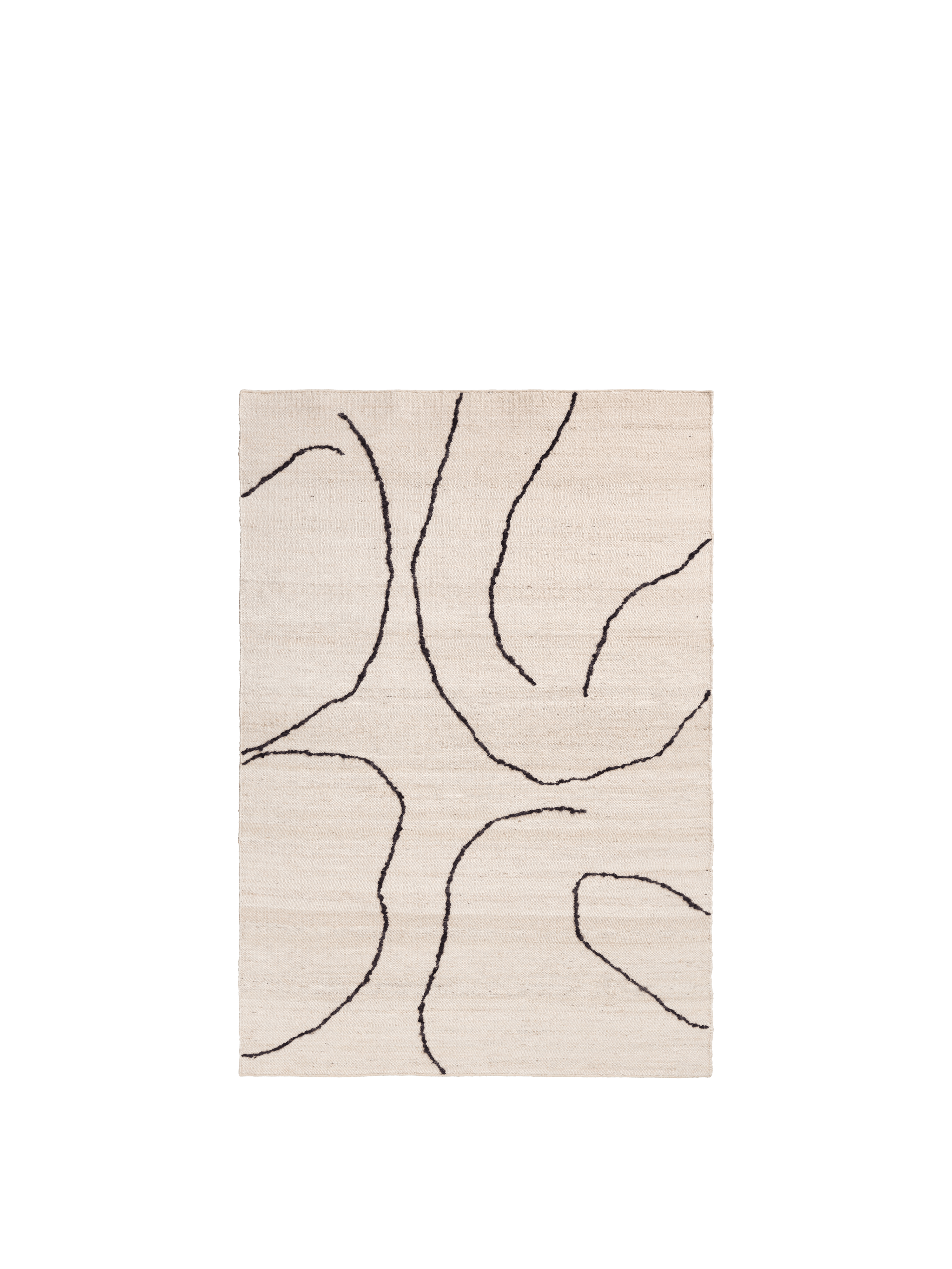 GESSO rug broken white with dark fig