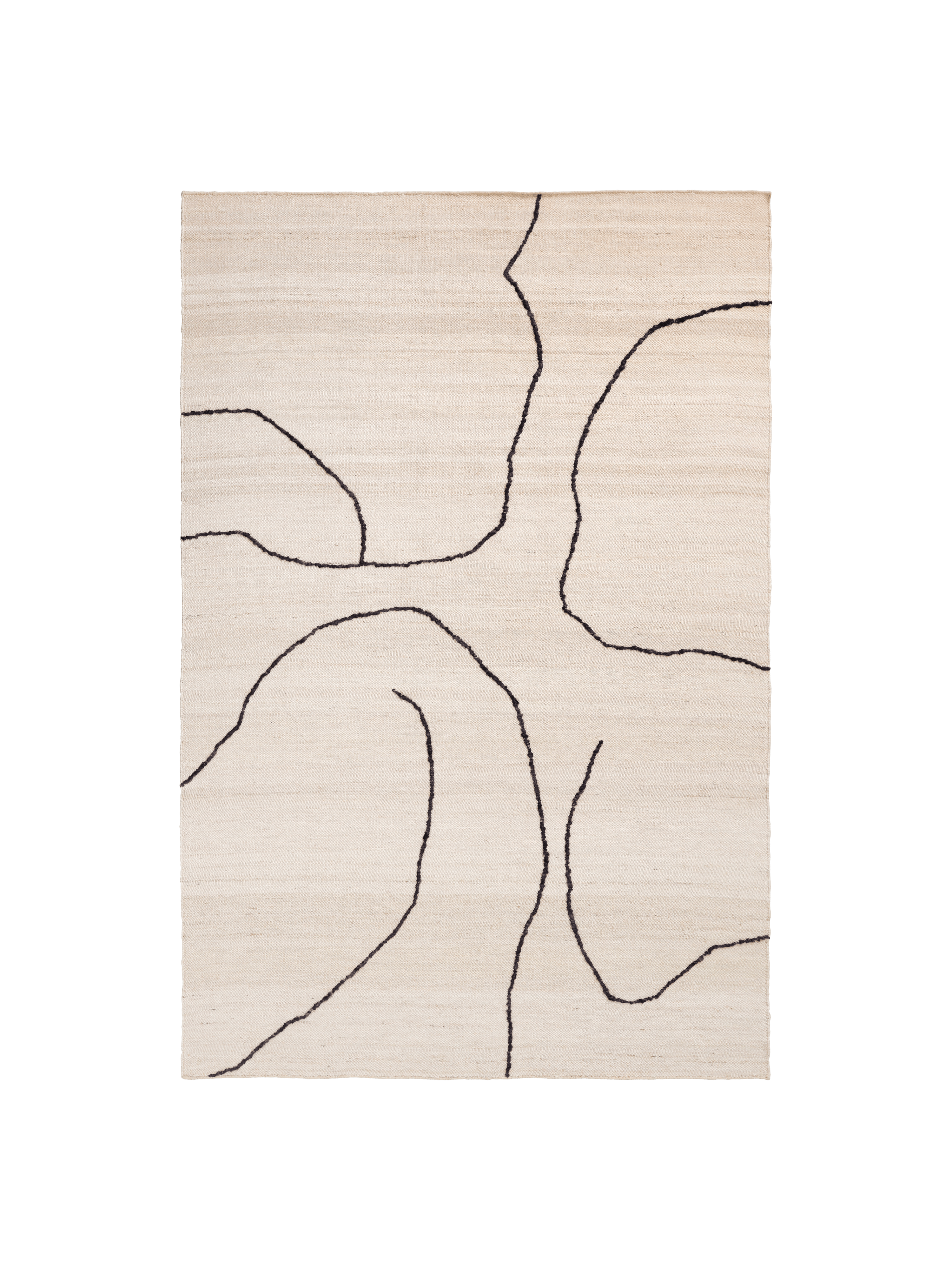 GESSO rug broken white with dark fig