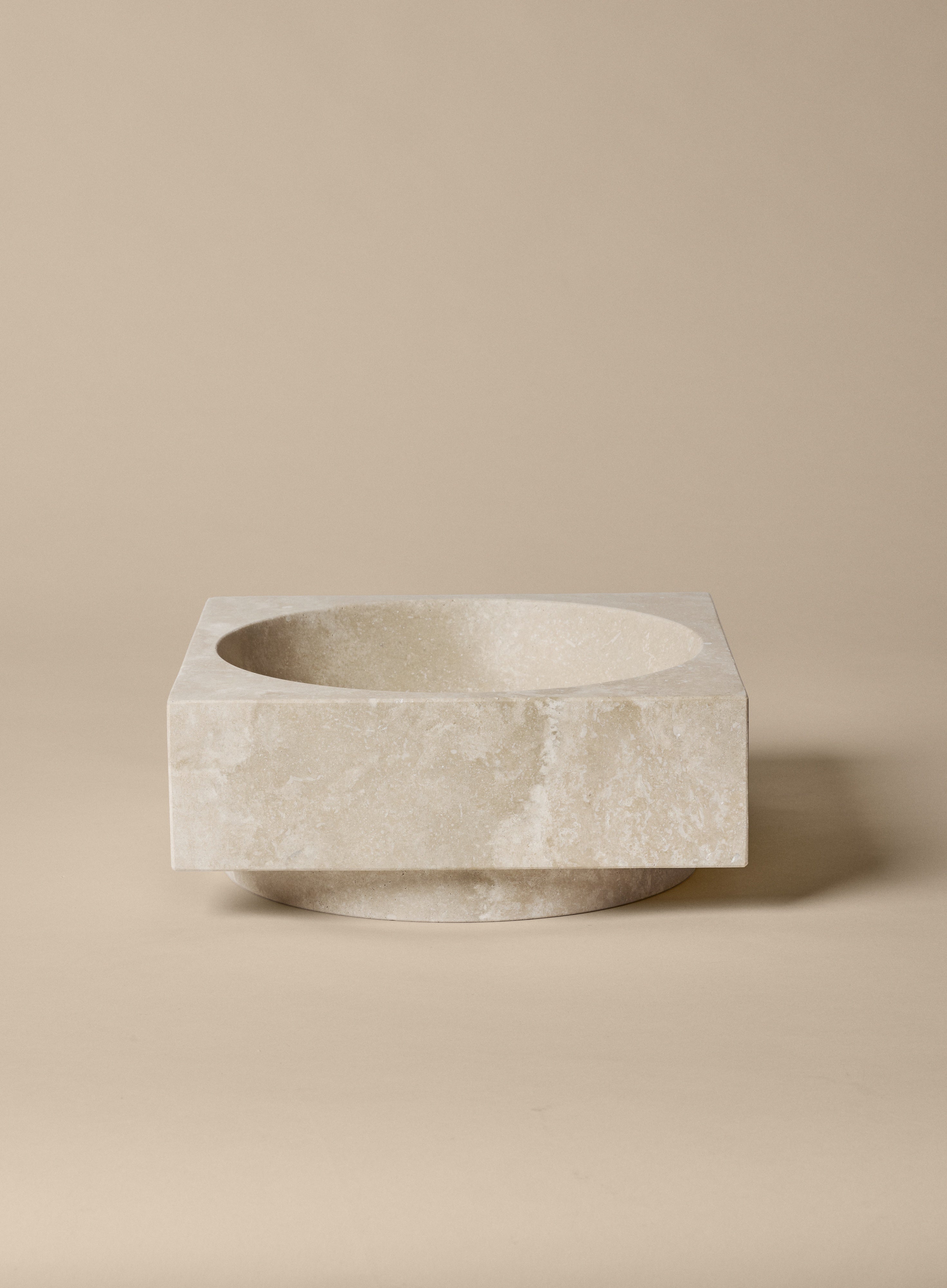 HEW HIGH CENTERPIECE decorative bowl travertine