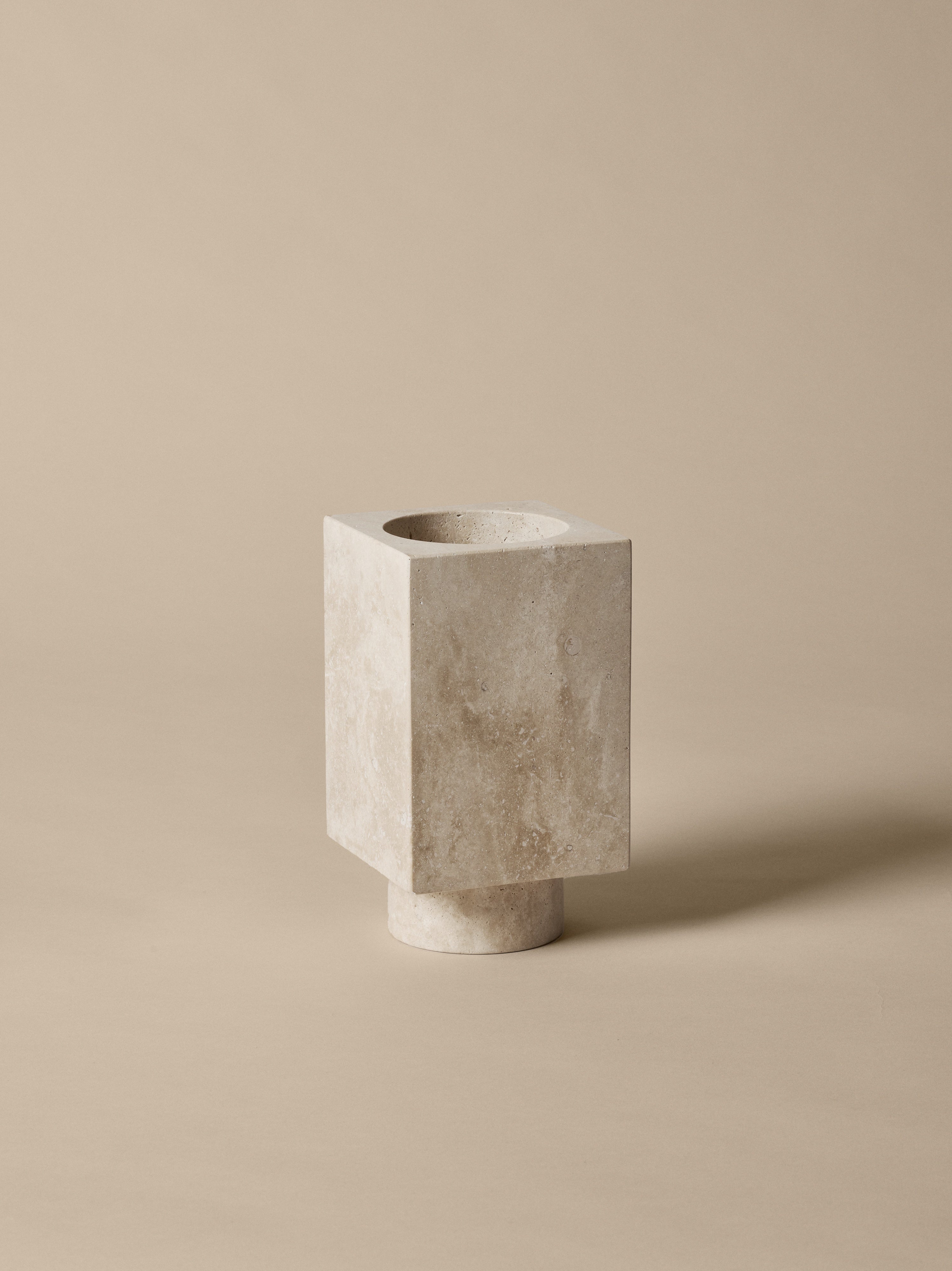 HEW travertine vase
