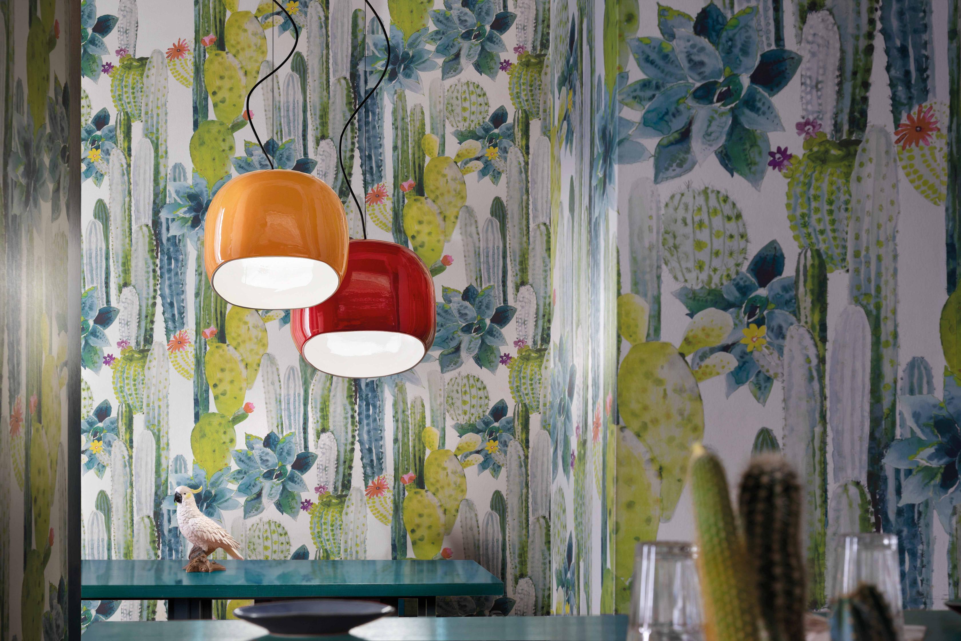 AYRTON yellow ceramic pendant lamp