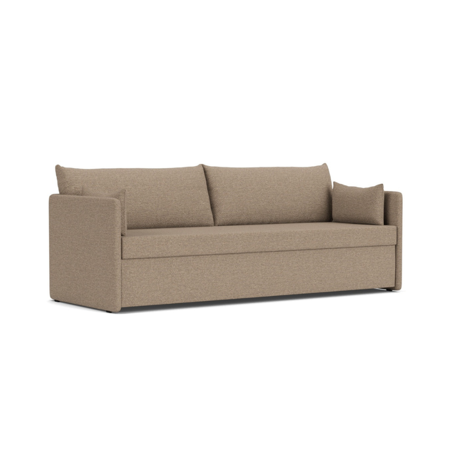 Sofa z funkcją spania 3-osobowa 0FFSET brązowy