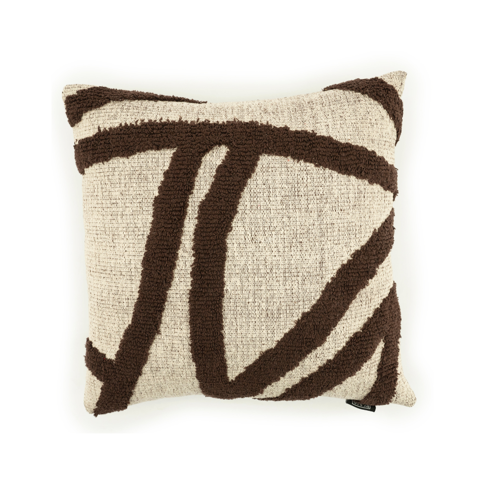 MAJANI Pillow brown with beige