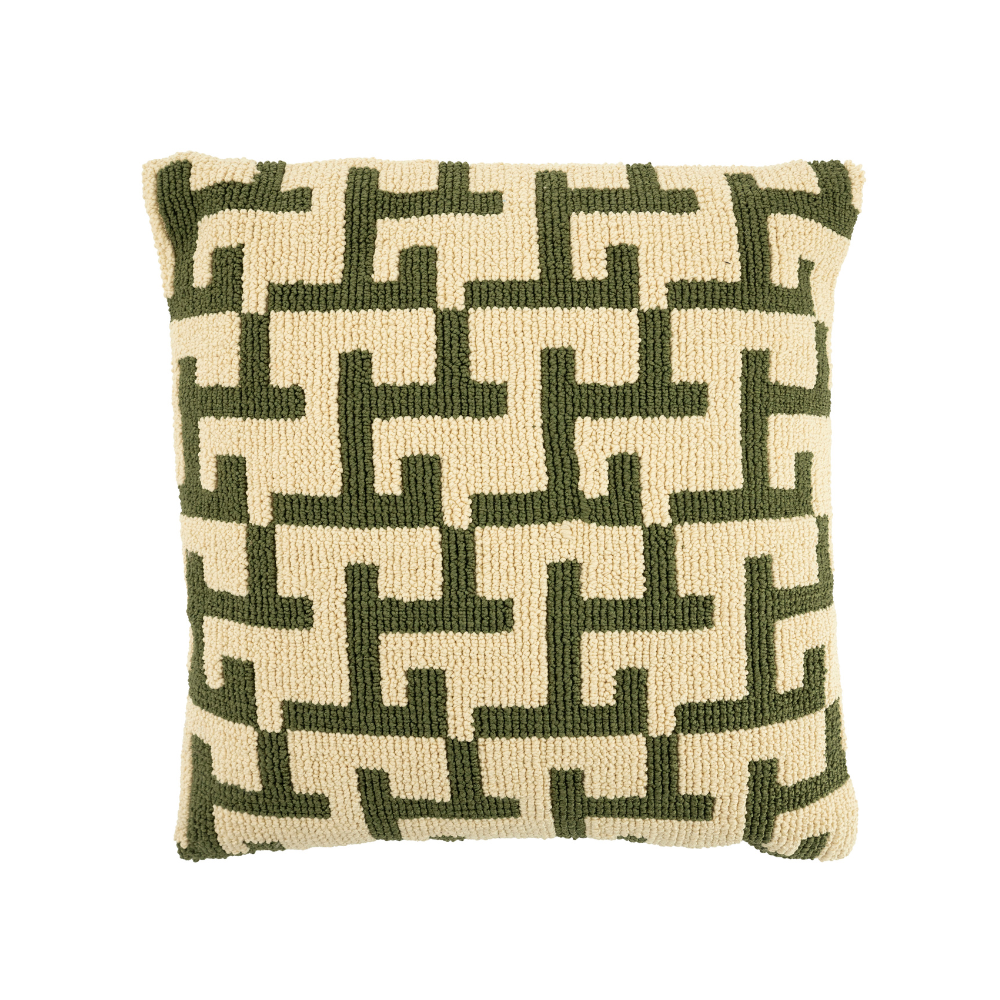 ZIGGY pillow green with beige