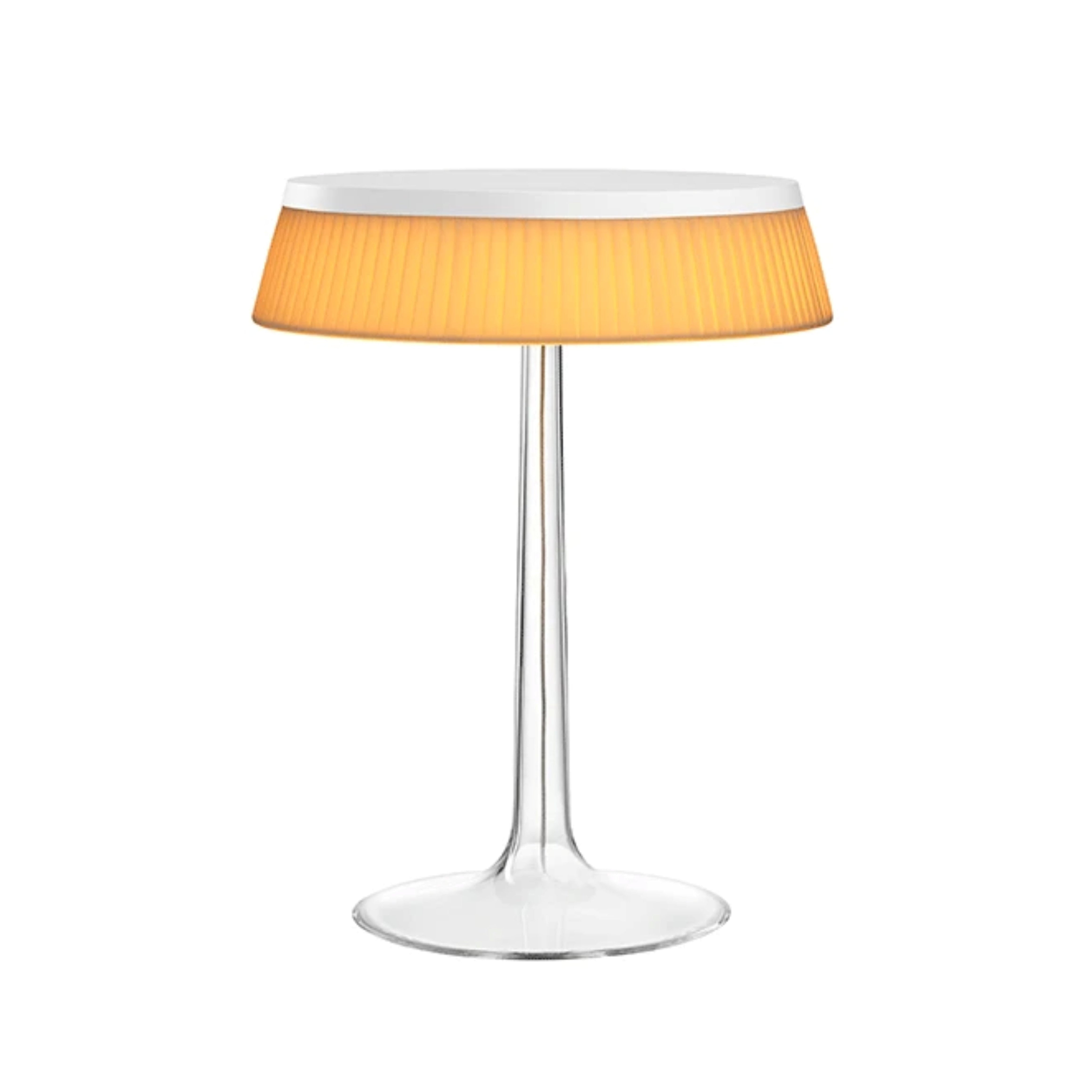 BON JOUR white table lamp with fabric shade