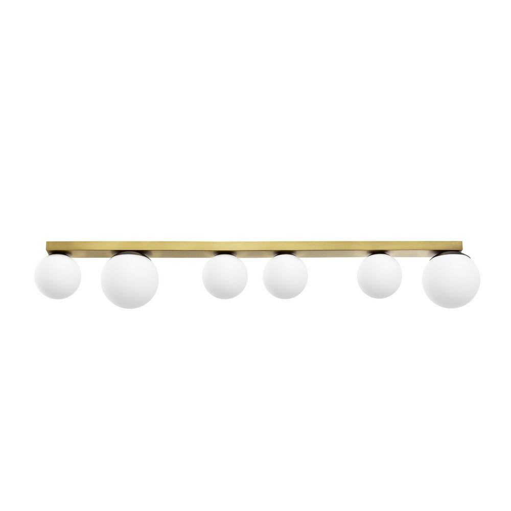 Six-point ceiling lamp GIGI brushed brass