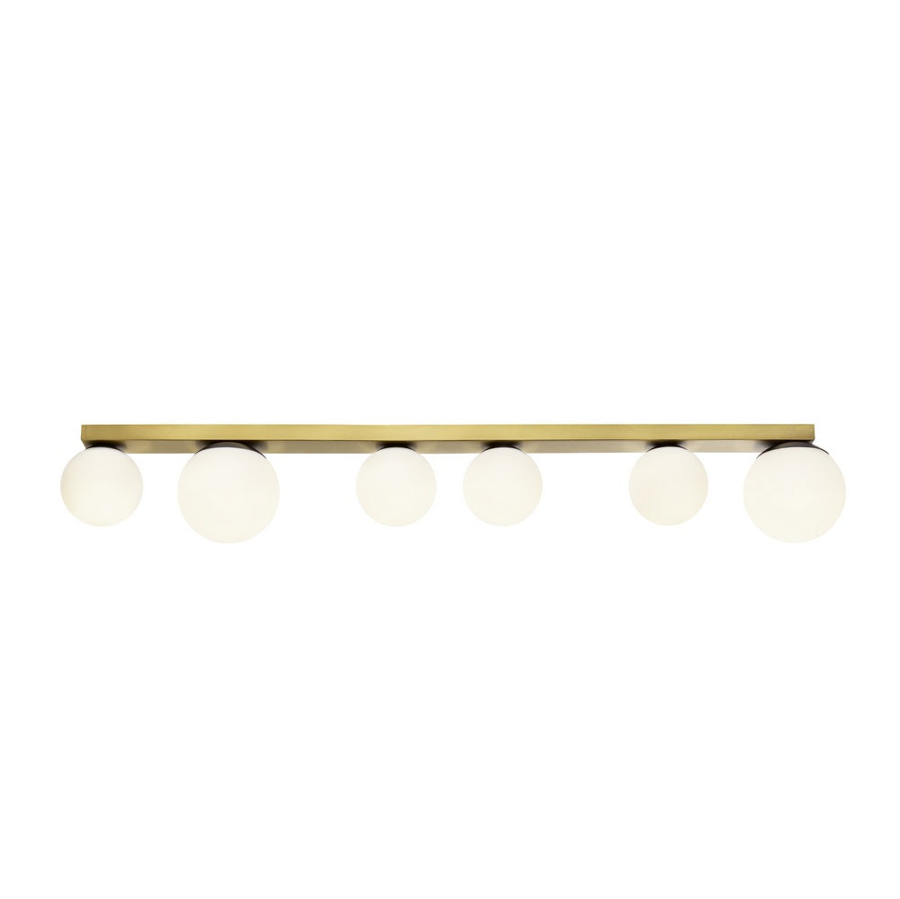 Six-point ceiling lamp GIGI brushed brass