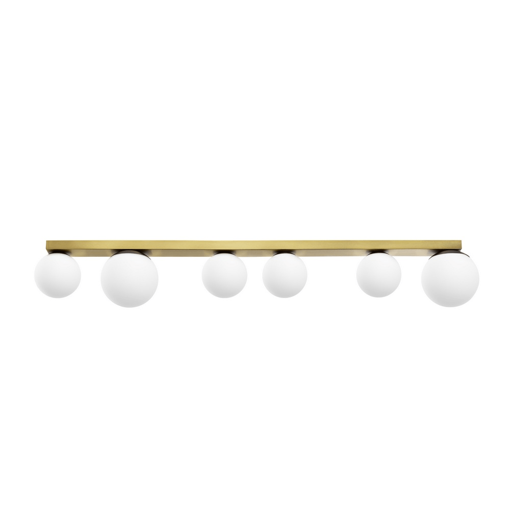 Six-point ceiling lamp GIGI brushed brass