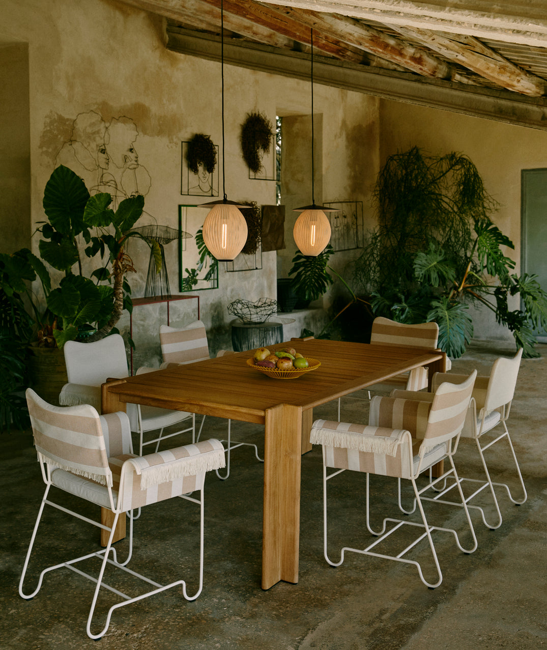 ATMOSFERA teak wood garden table