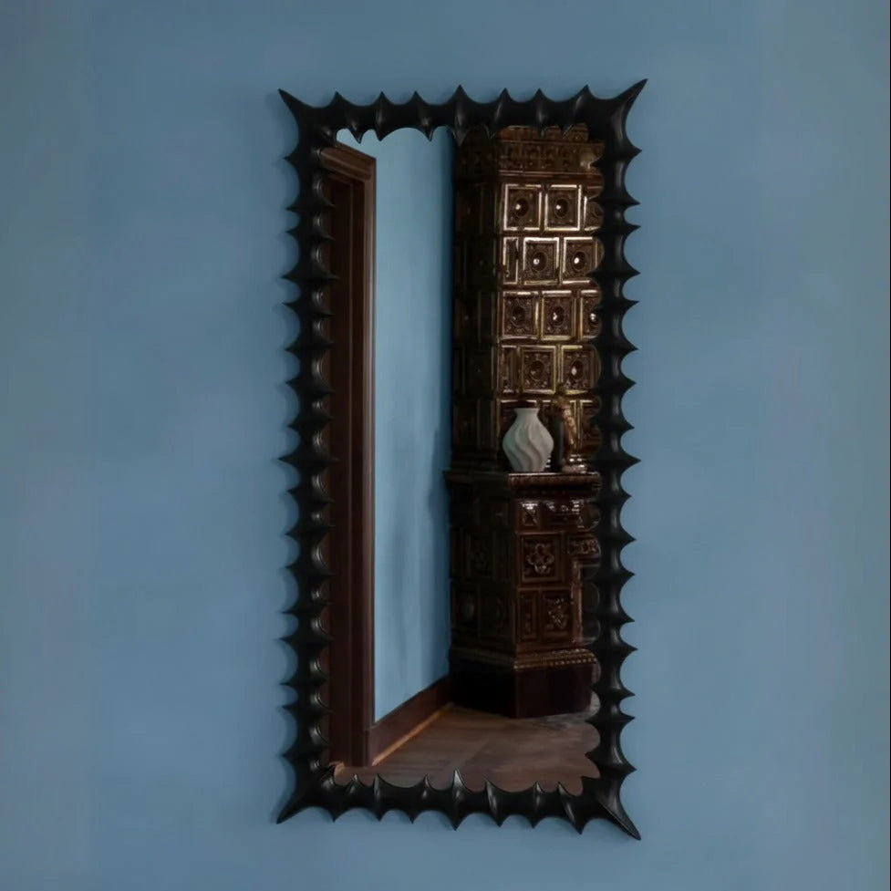 Lustro BRUTALIST schwarzes Buchenholz