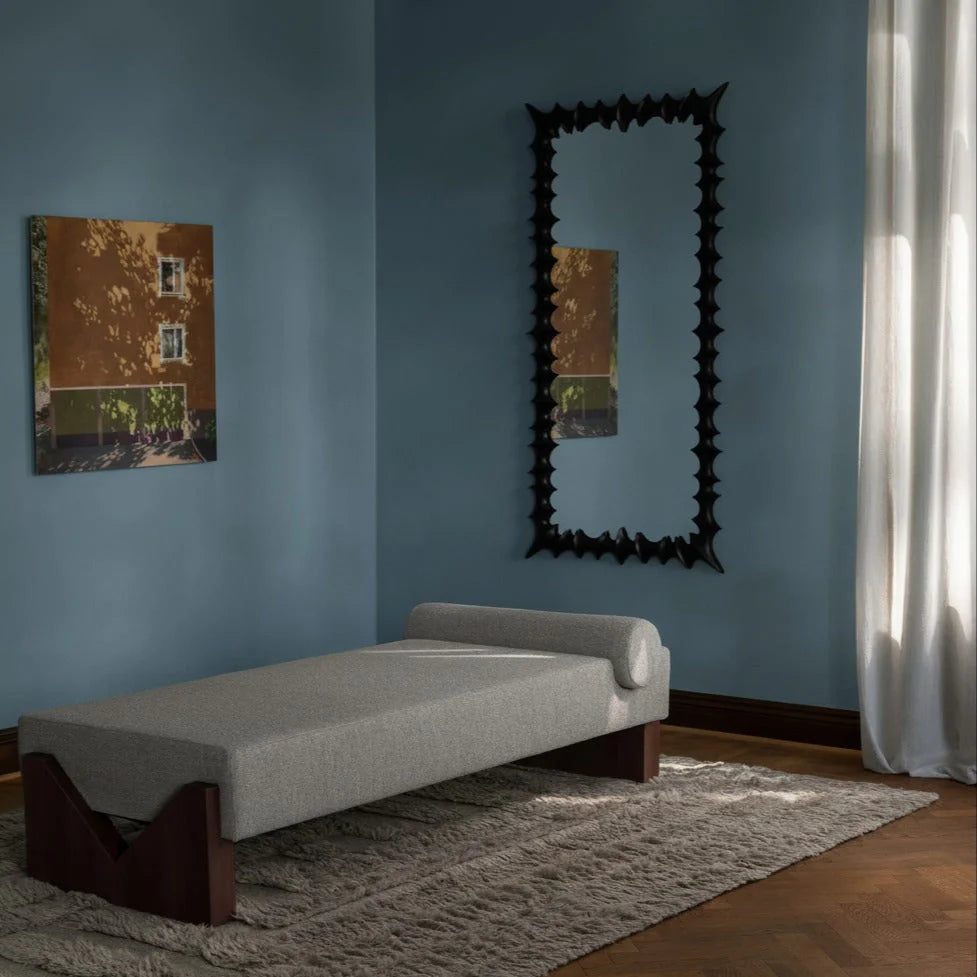 Lustro BRUTALIST schwarzes Buchenholz