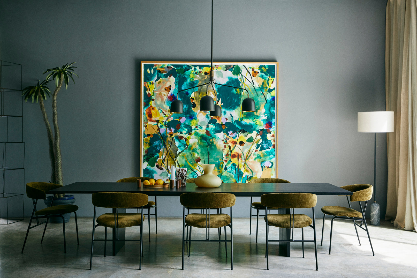 GRAVITY floor lamp gray marble