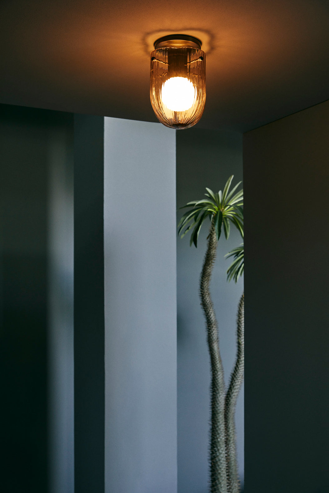 Deckenlampe SEINE rosa Glas