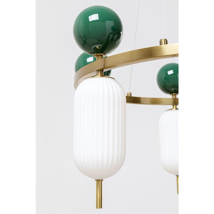 Charleston green hanging lamp with golden