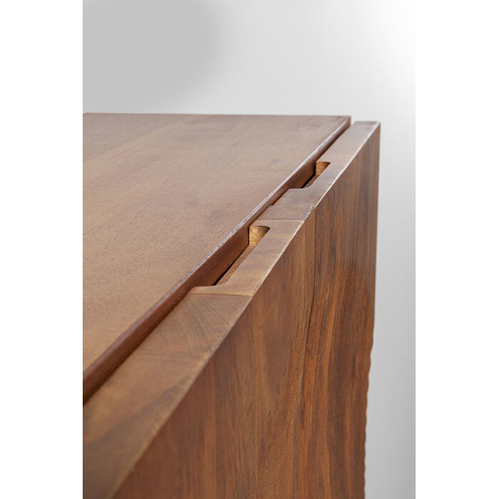 Madeira Garderobe Massivholz mit einer schwarzen Basis