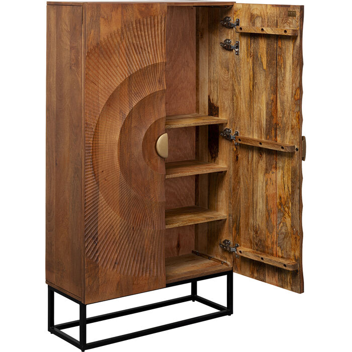 Madeira Garderobe Massivholz mit einer schwarzen Basis