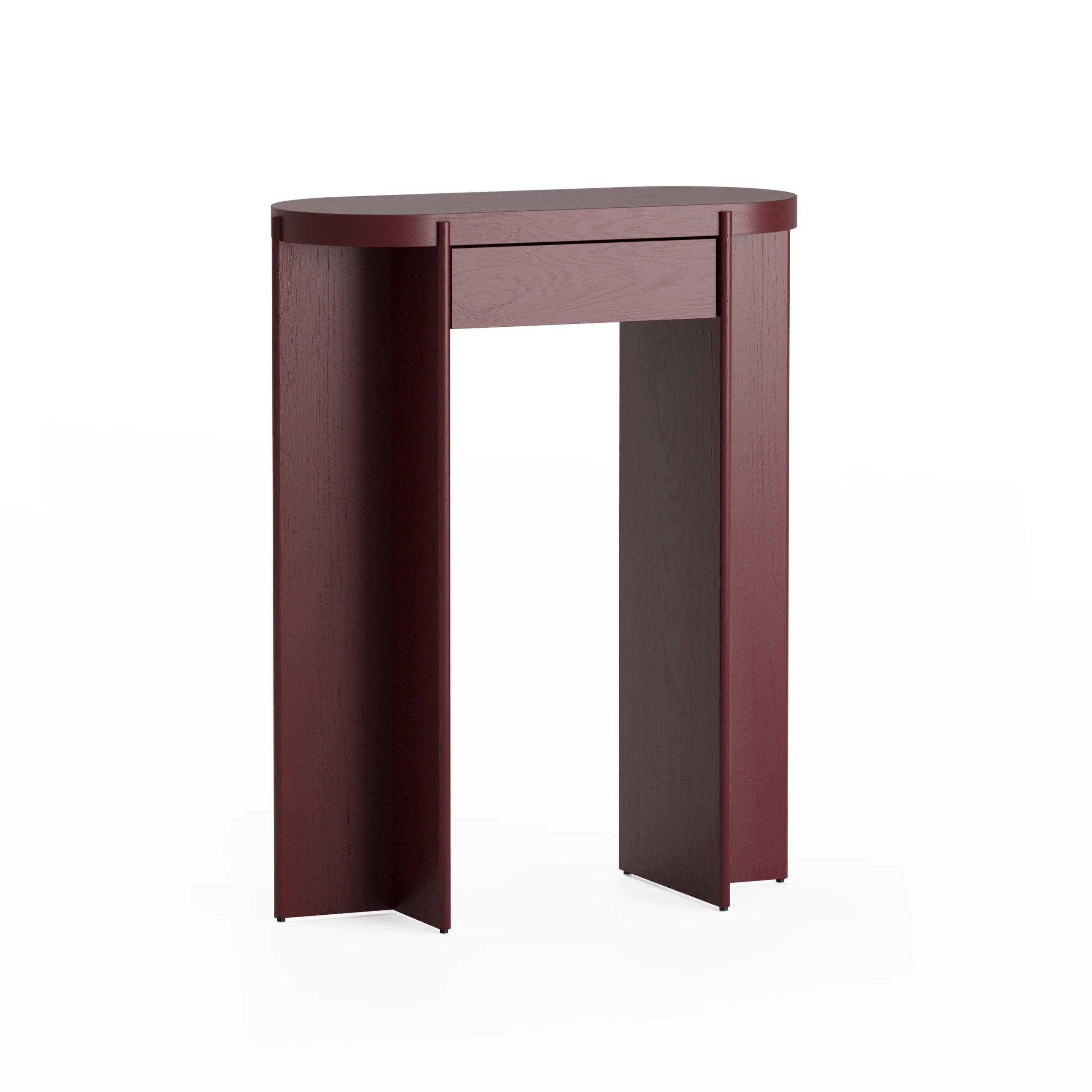 KIRU Console Burgundy Oak Wood
