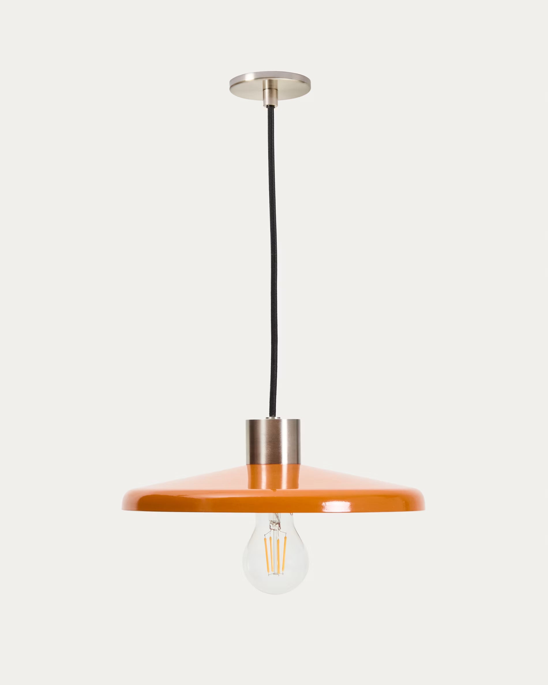 NUVIRA pendant lamp orange with silver