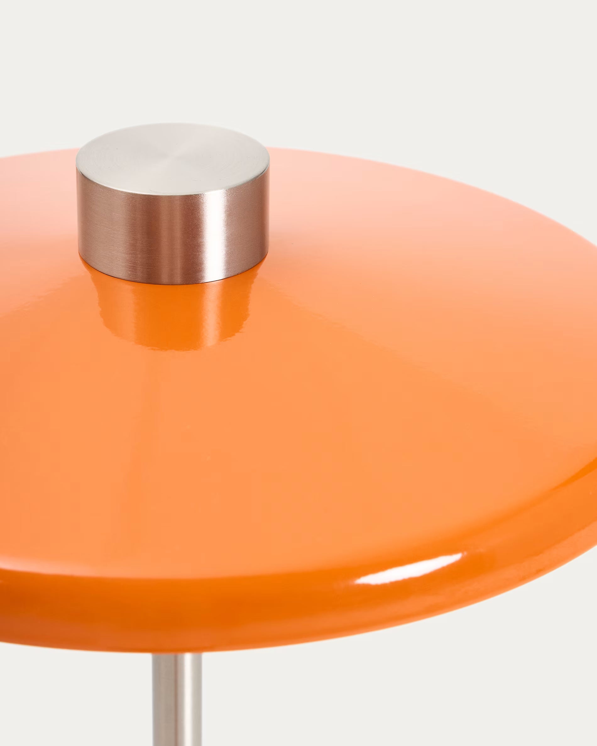 NUVIRA Floor Lamp Orange with Silver Base