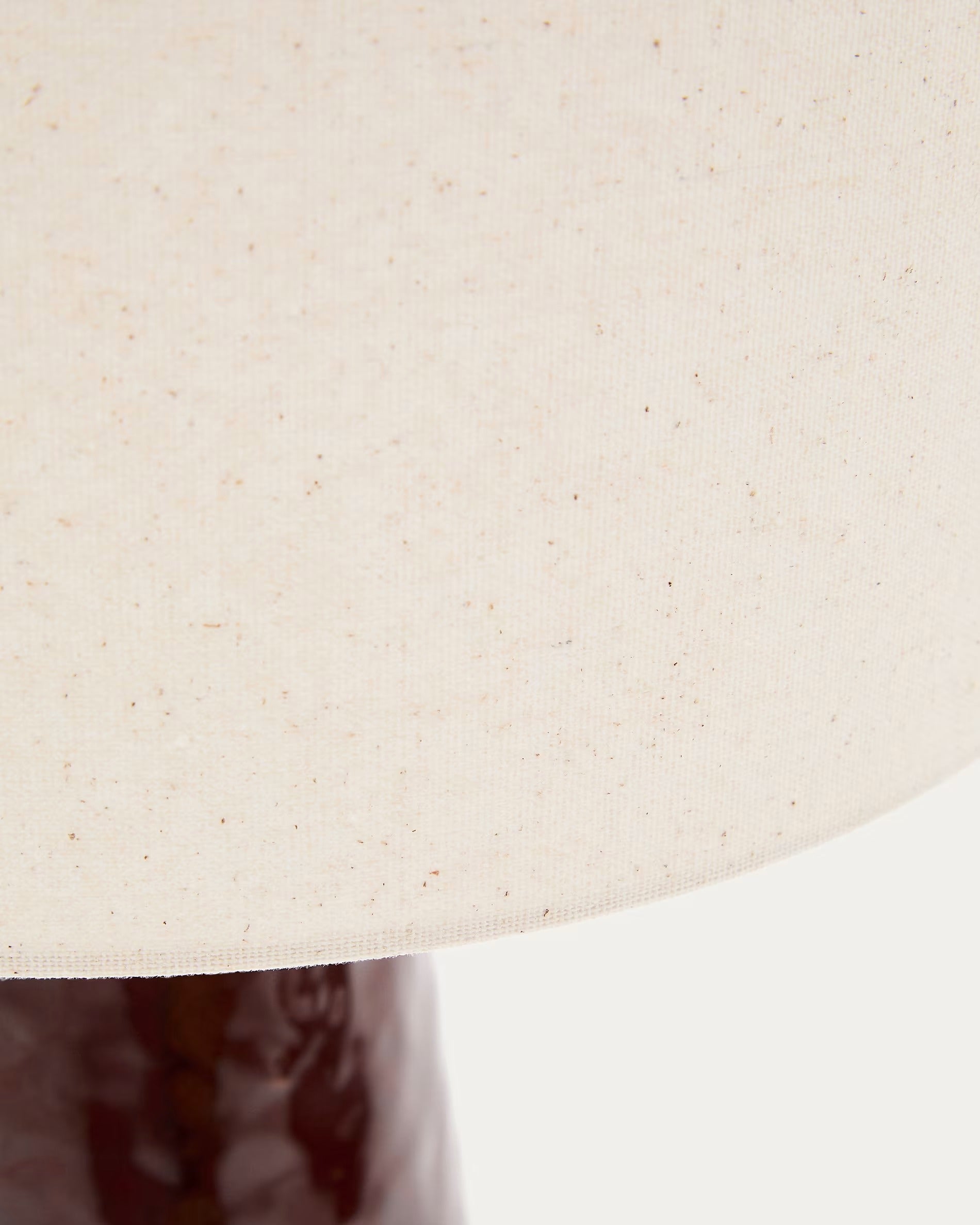 DRAVA table lamp in burgundy with a cotton shade
