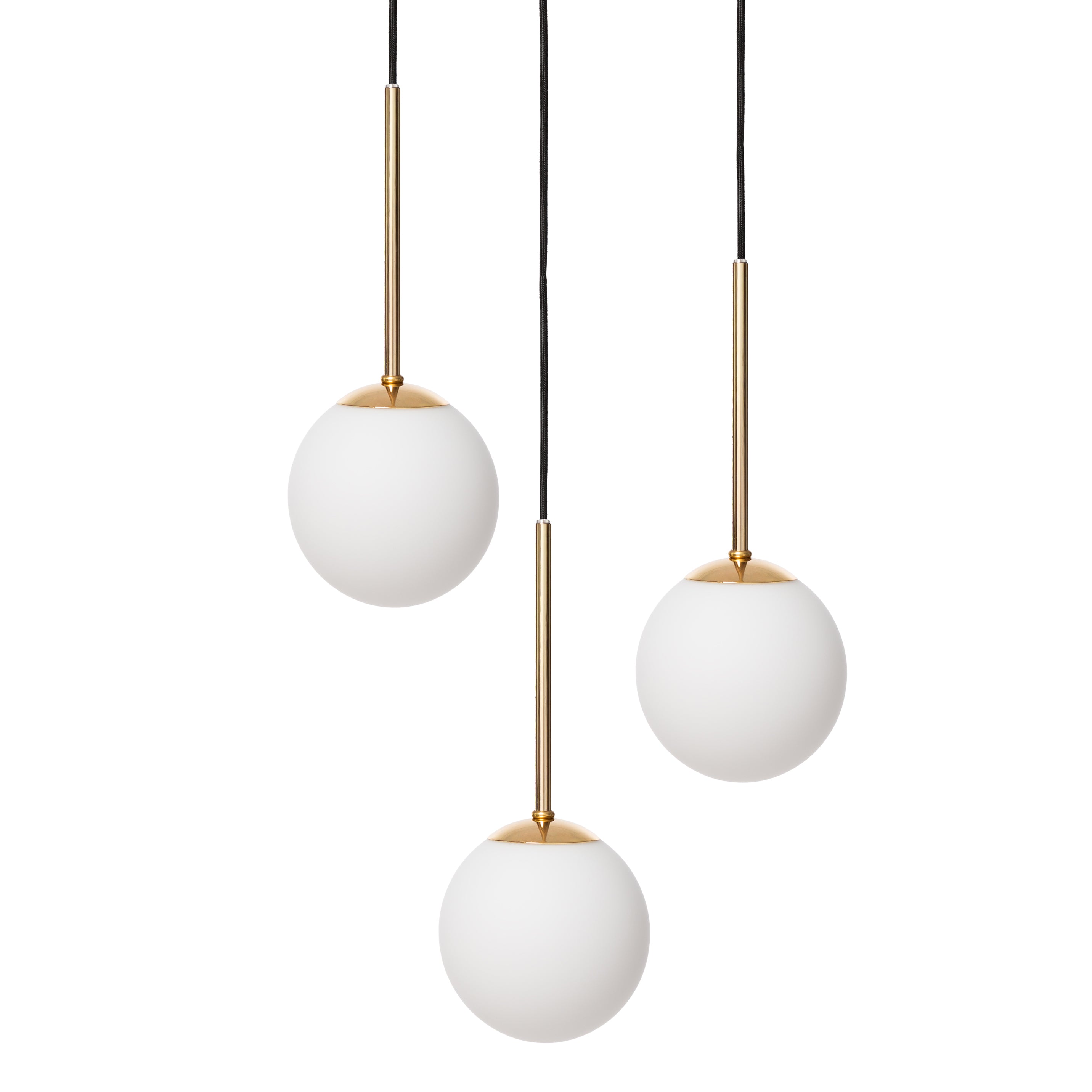 Dreipunktige Pendelleuchte LAMIA gold
