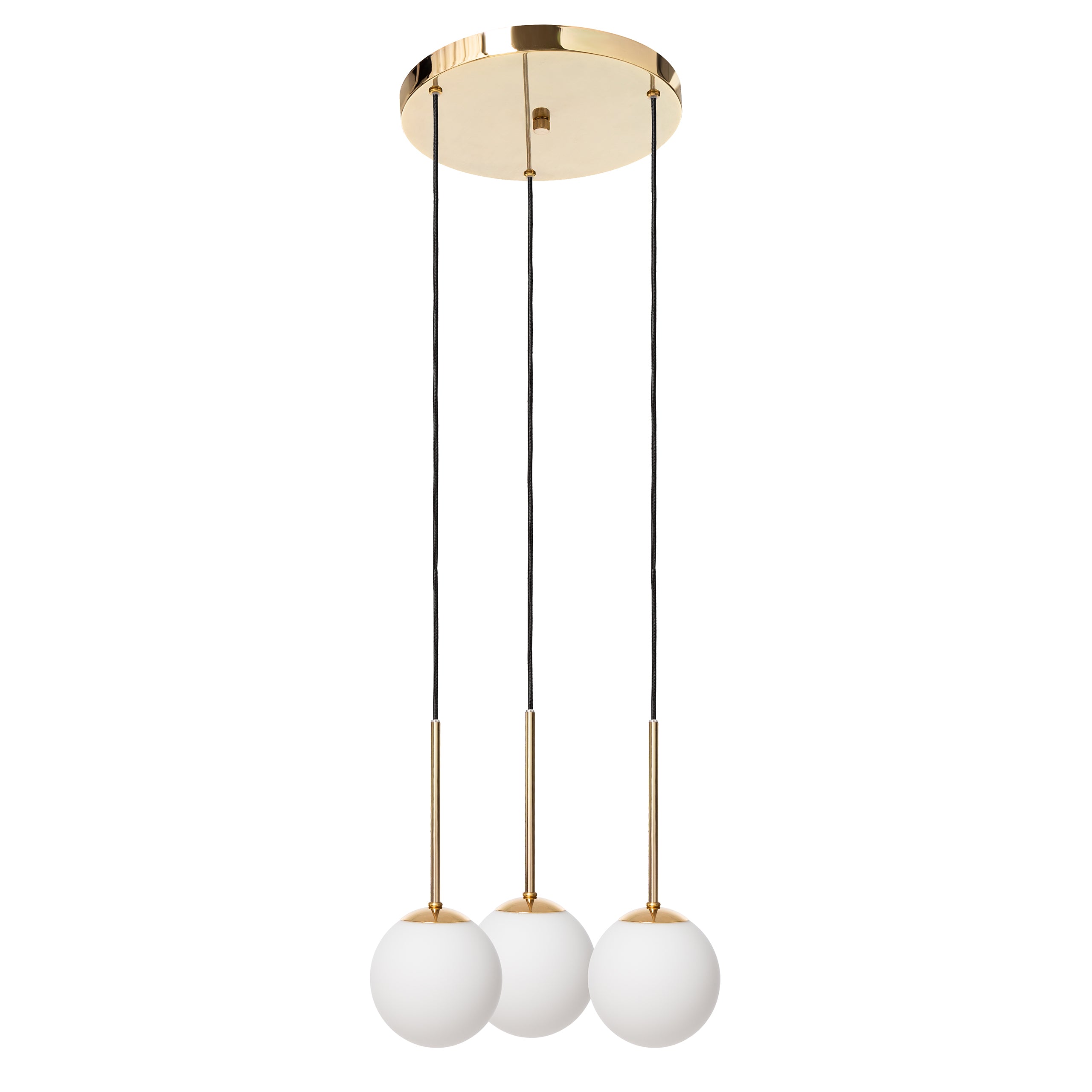Dreipunktige Pendelleuchte LAMIA gold