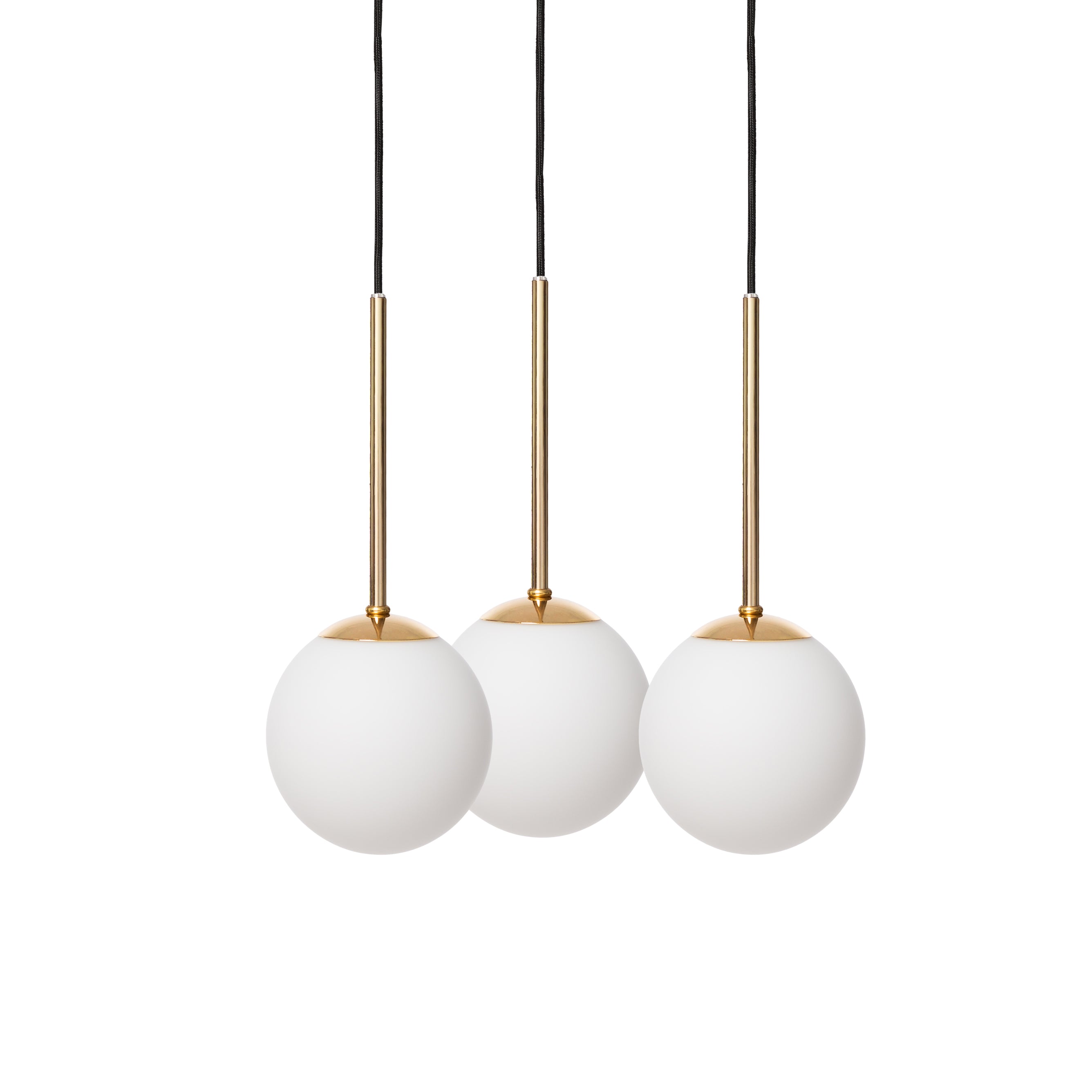 Dreipunktige Pendelleuchte LAMIA gold