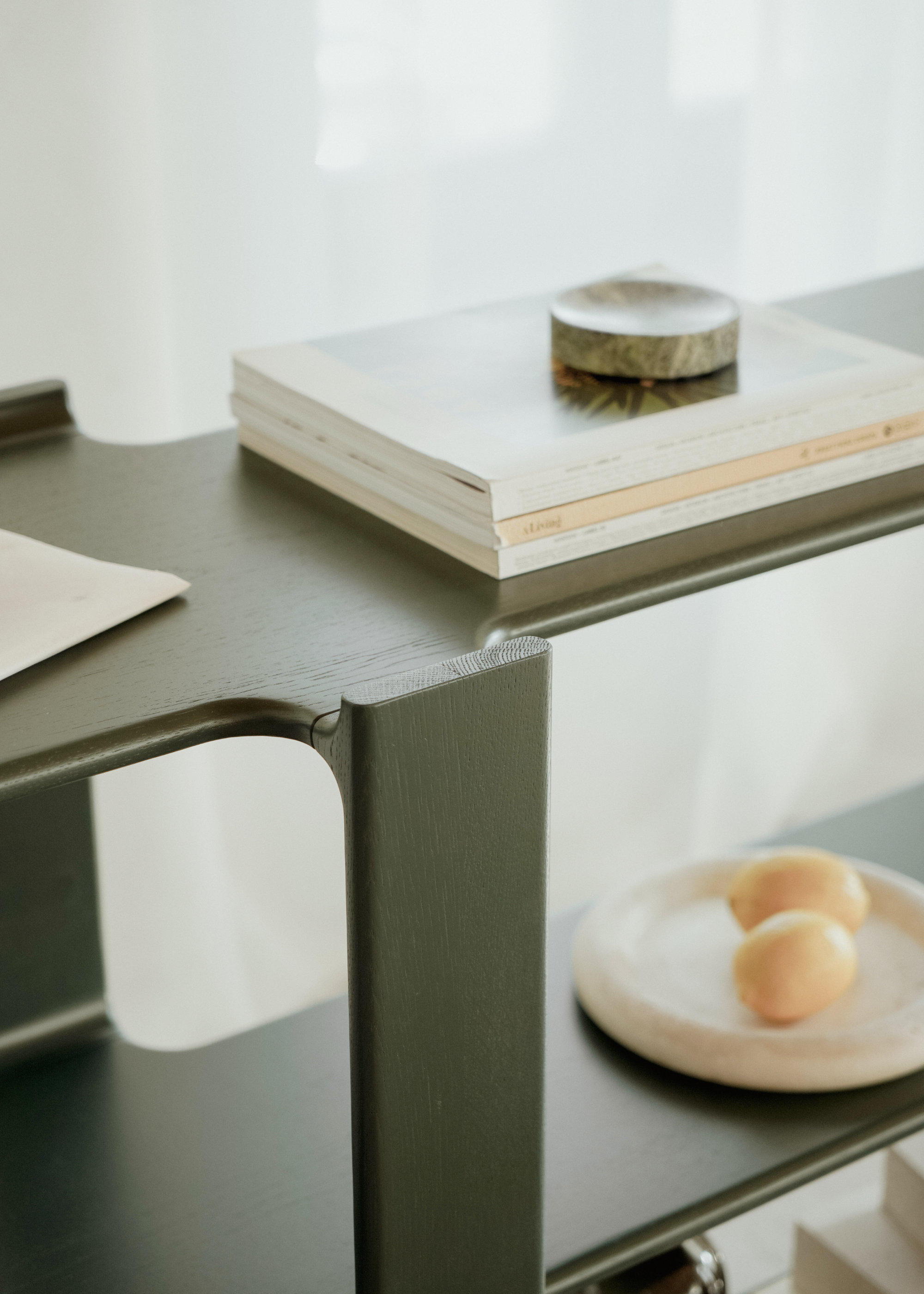 LIGO DUO Shelf black oak wood