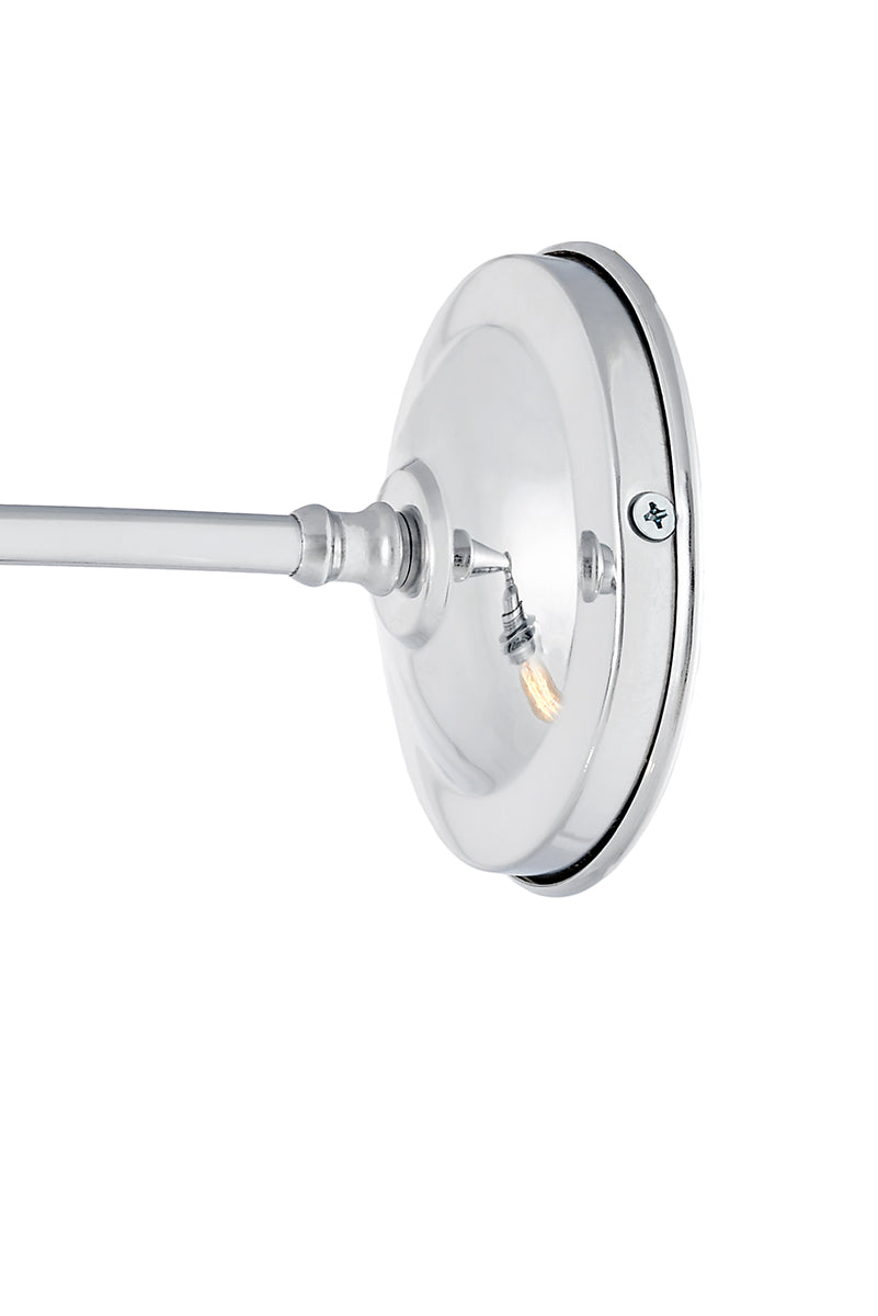 Wandleuchte LONGIS III transparent mit glänzendem Chrom