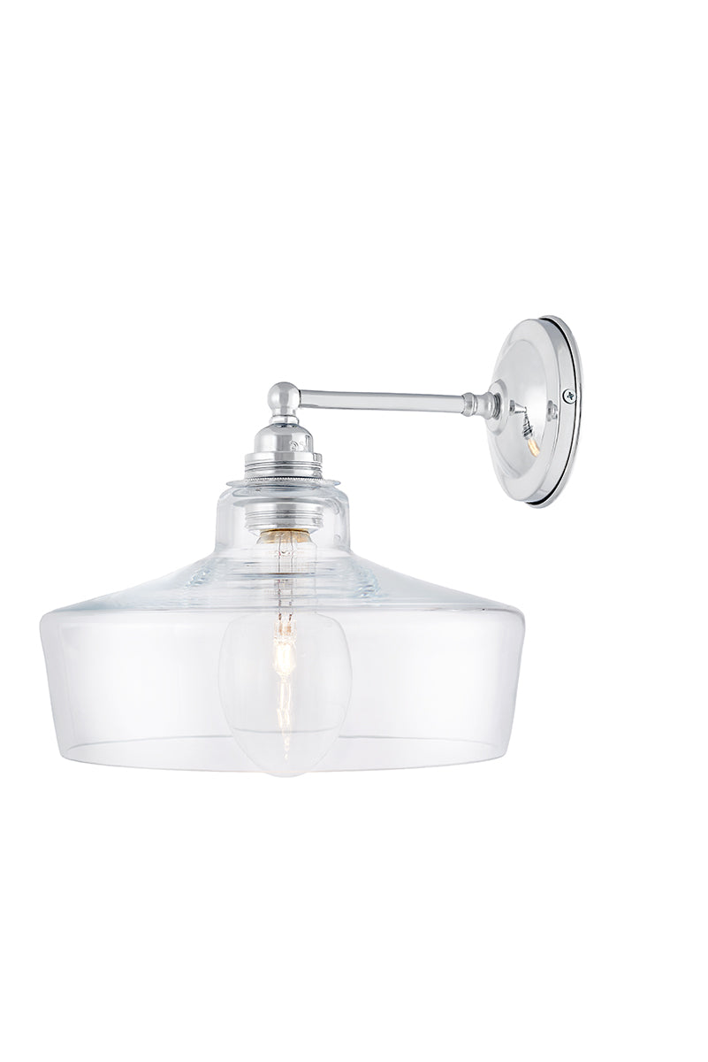 Wandleuchte LONGIS III transparent mit glänzendem Chrom