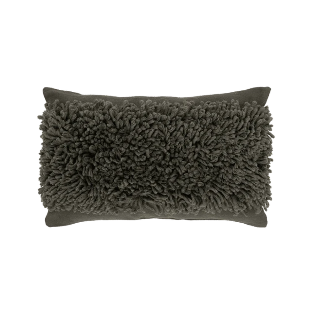 Gray -green raspberry pillow