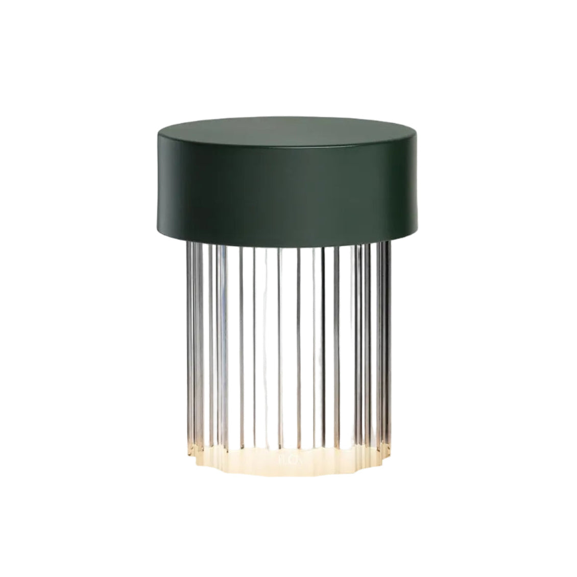 Portable Lamp LAST ORDER FLUTED Dark Green