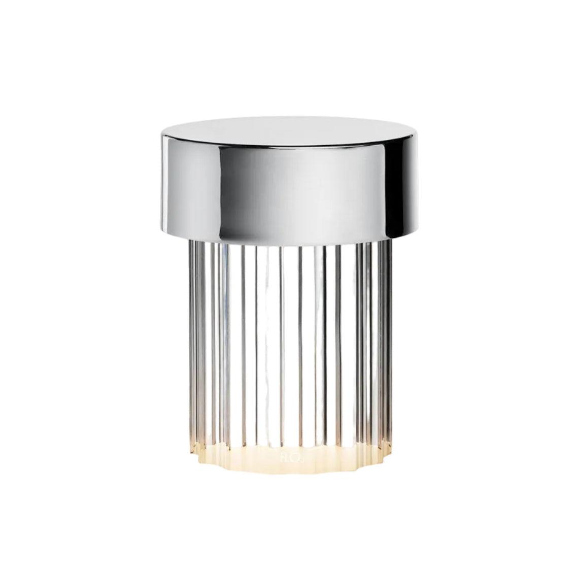 LAST ORDER FLUTED Portable Lamp Silver