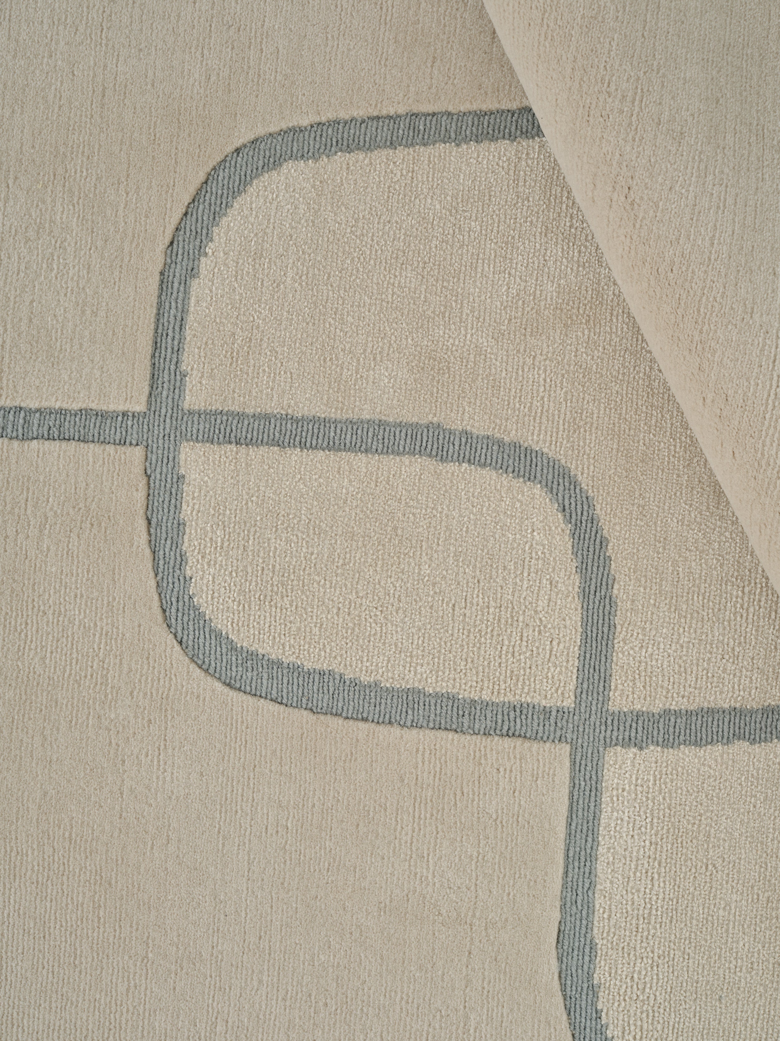 Teppich LINEAL FLOW beige mit Grau