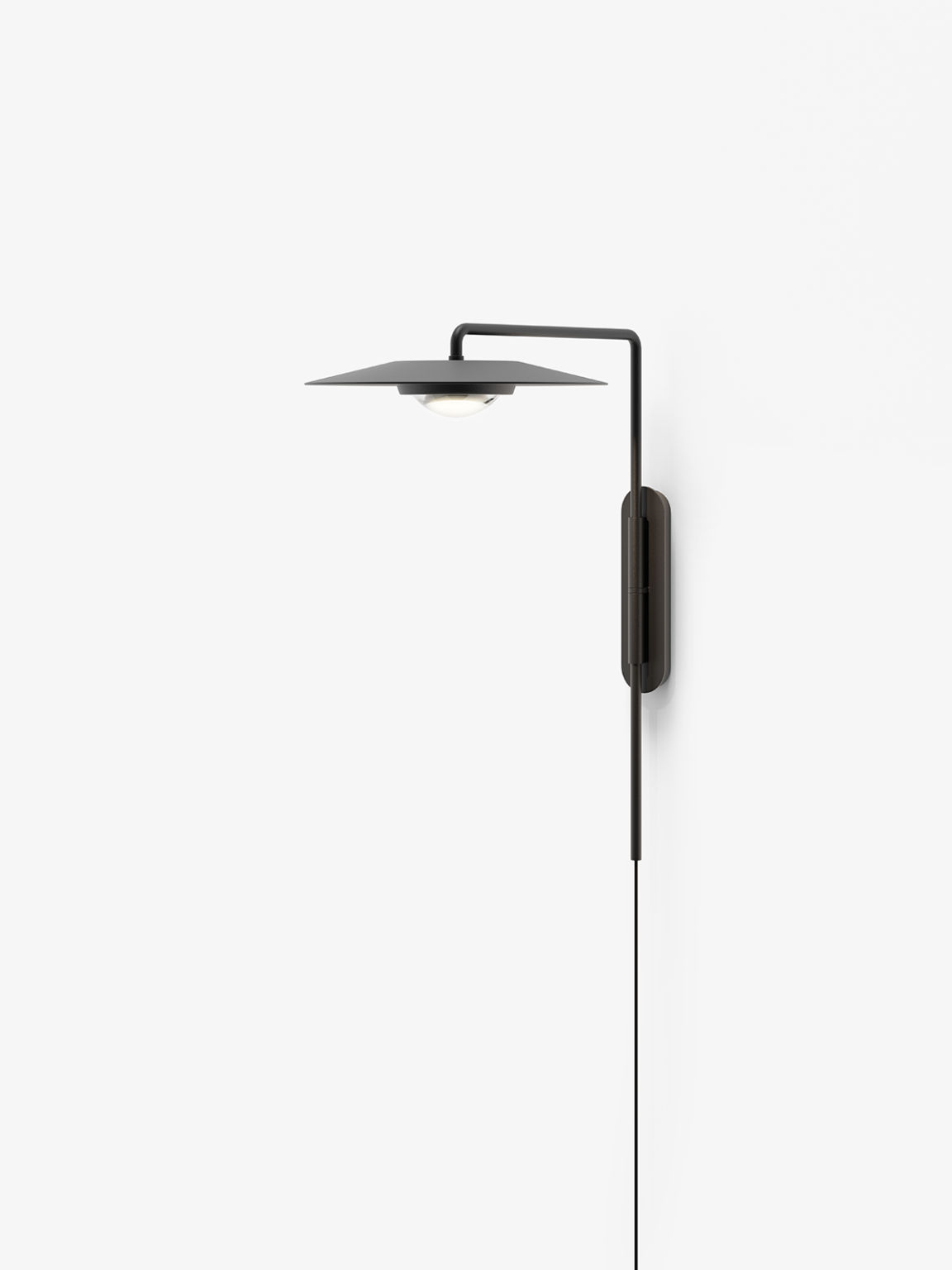 KOINÉ black wall lamp with arm