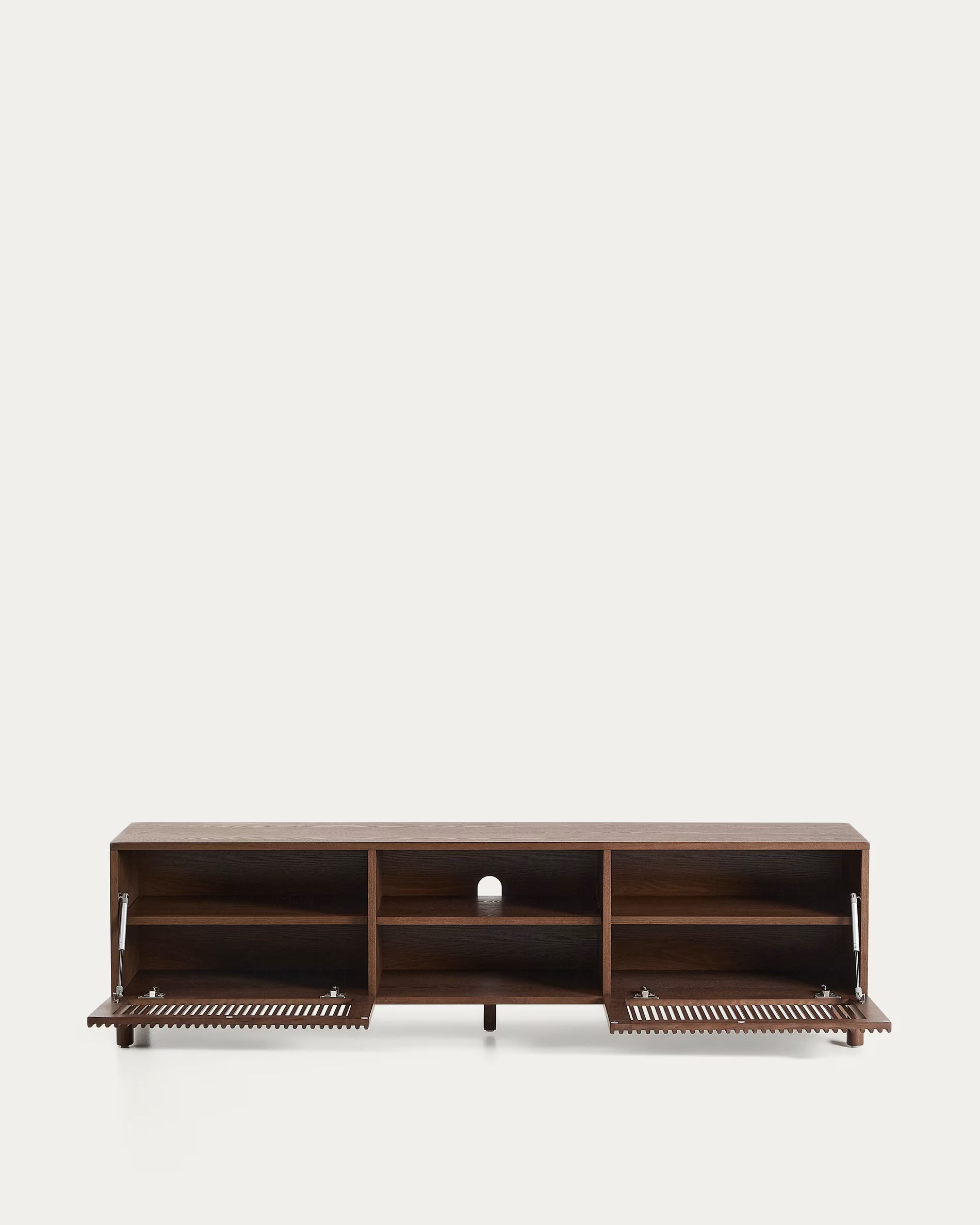 RTV-Sideboard BEYLA aus dunkelbraunem Eschenholz