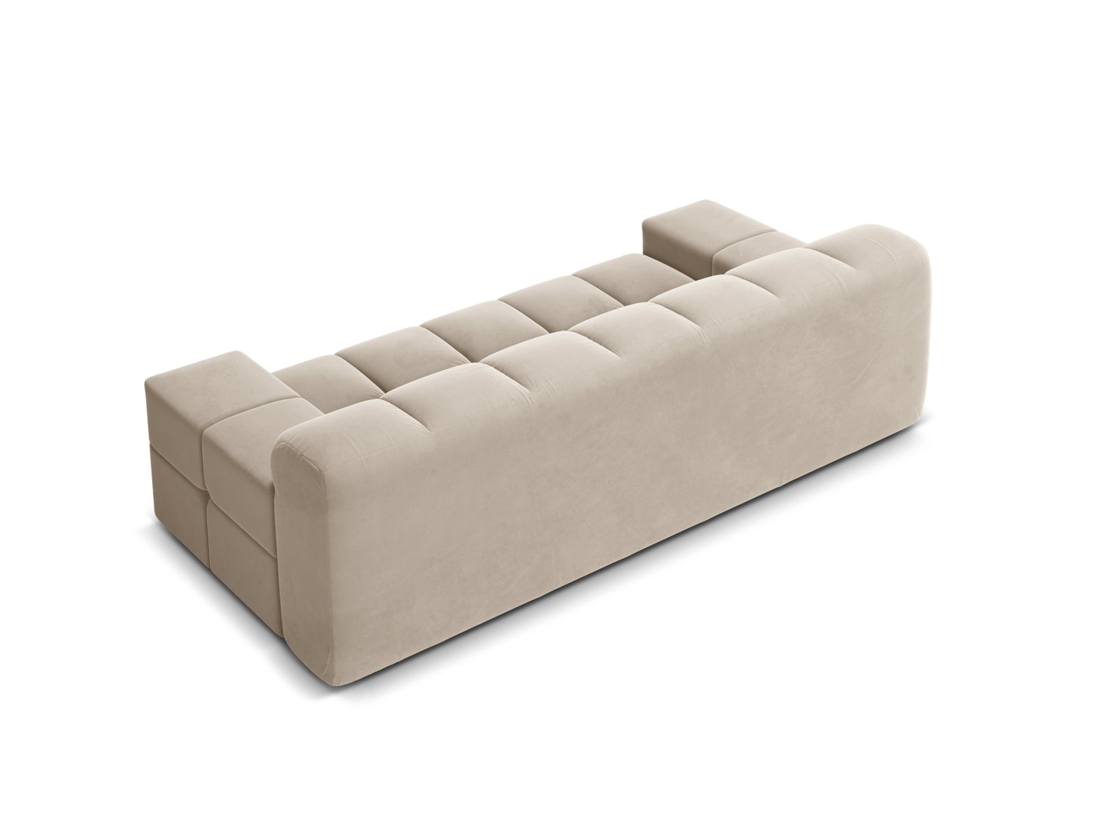 AGAVE light beige velvet 2-seater sofa
