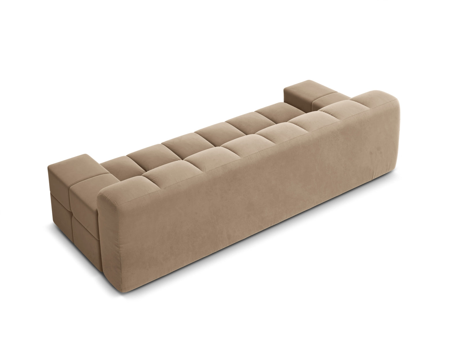 Sofa aus Samt 3-sitzig AGAVE beige