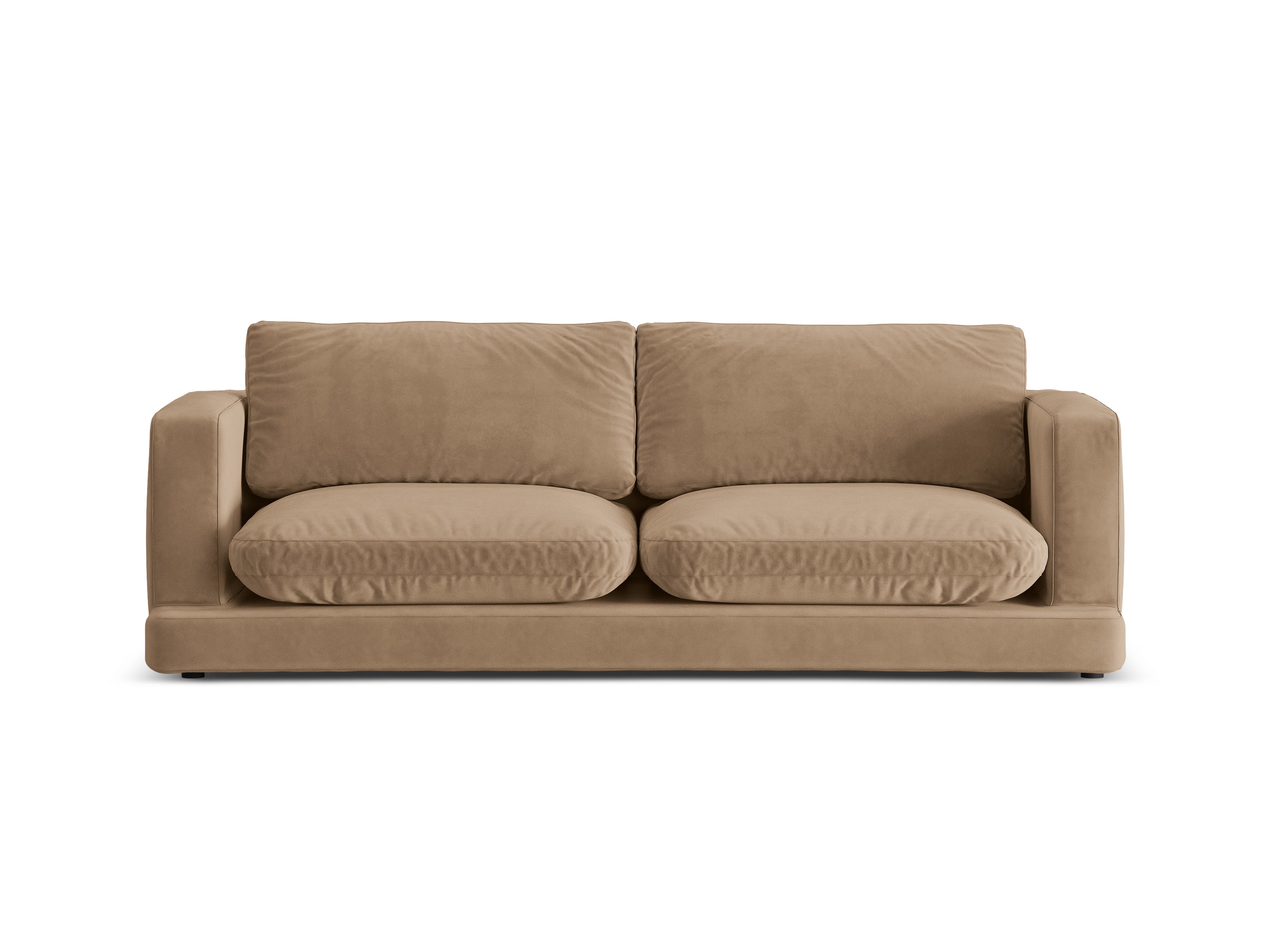 Sofa aus Samt 3-sitzig DAPHNE beige