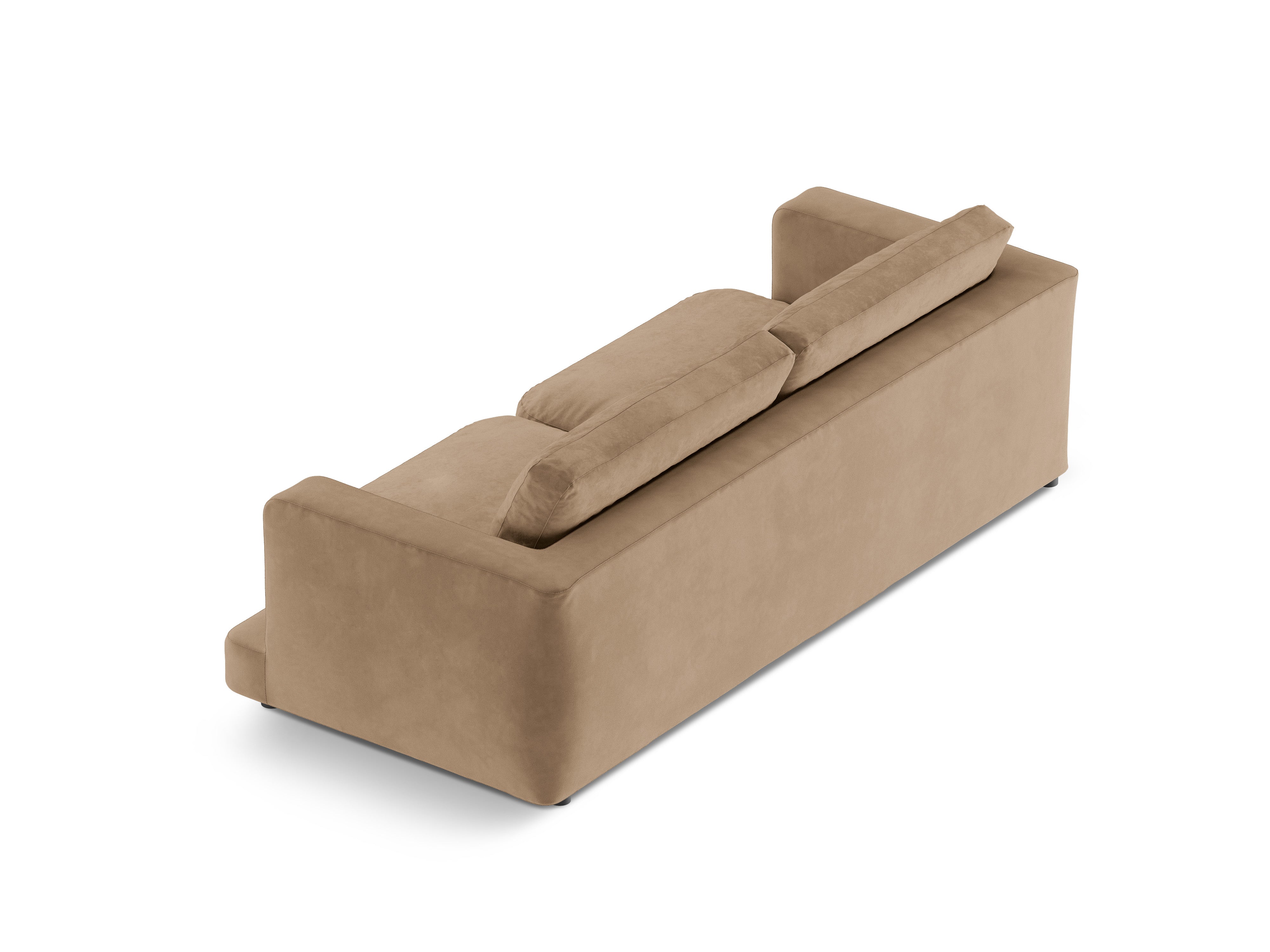 Sofa aus Samt 3-sitzig DAPHNE beige