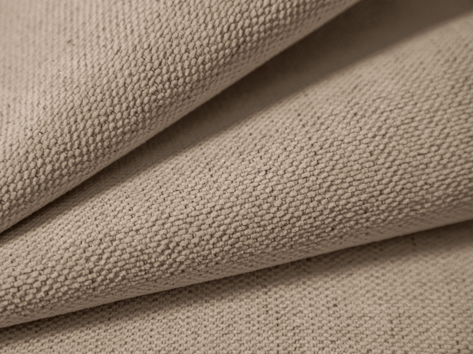 Left-facing 3-seater sofa AGAVE beige chenille