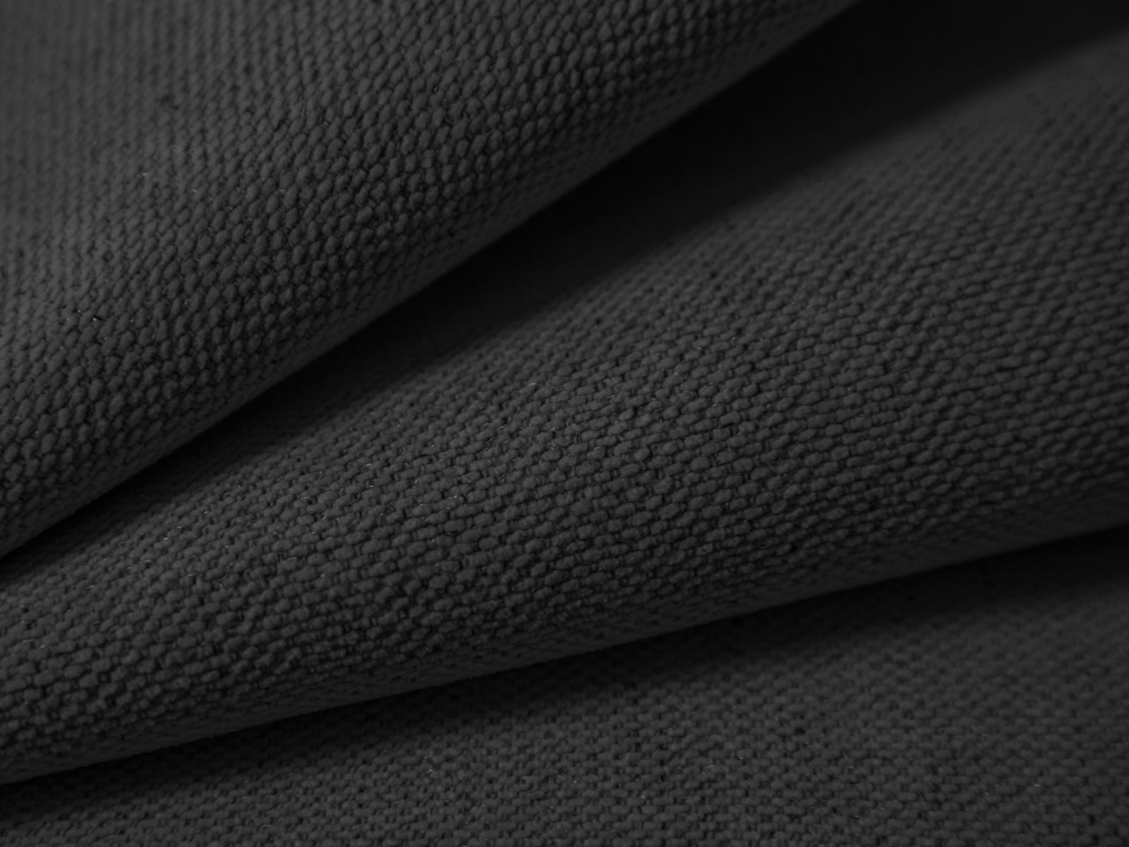 Left-facing 3-seater sofa AGAVE in anthracite chenille