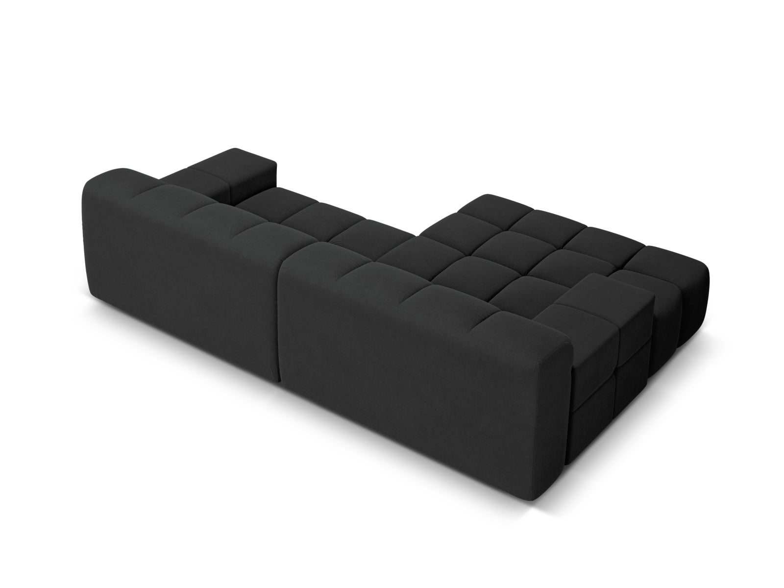 Left-facing 2-seater sofa AGAVE in anthracite chenille