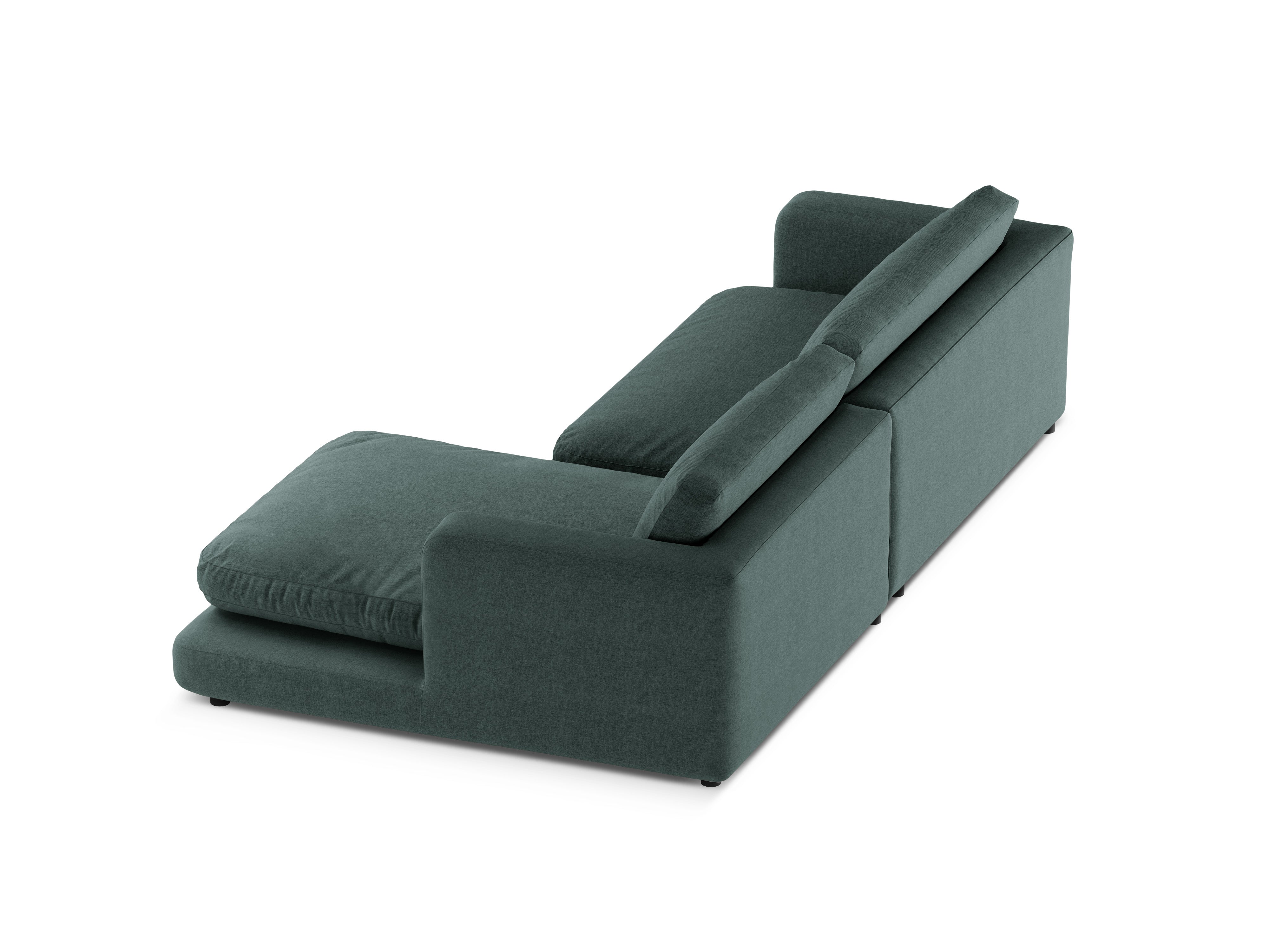 Right-hand corner sofa DAPHNE sea green chenille