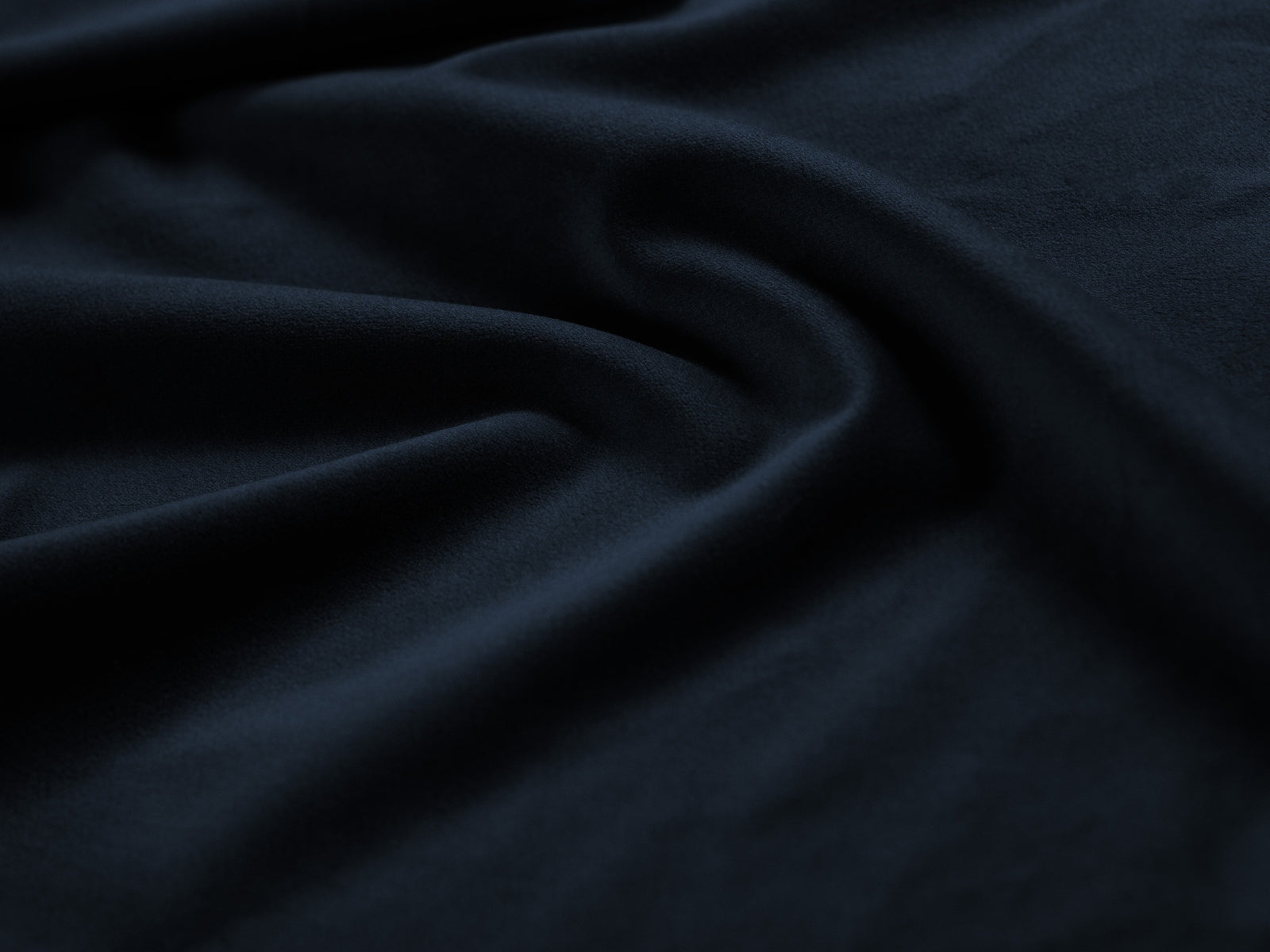 Velvet corner sofa for two, right-facing, AGAVE, navy blue