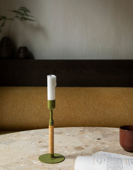 DUCA Candle Holder in Bronzed Brass