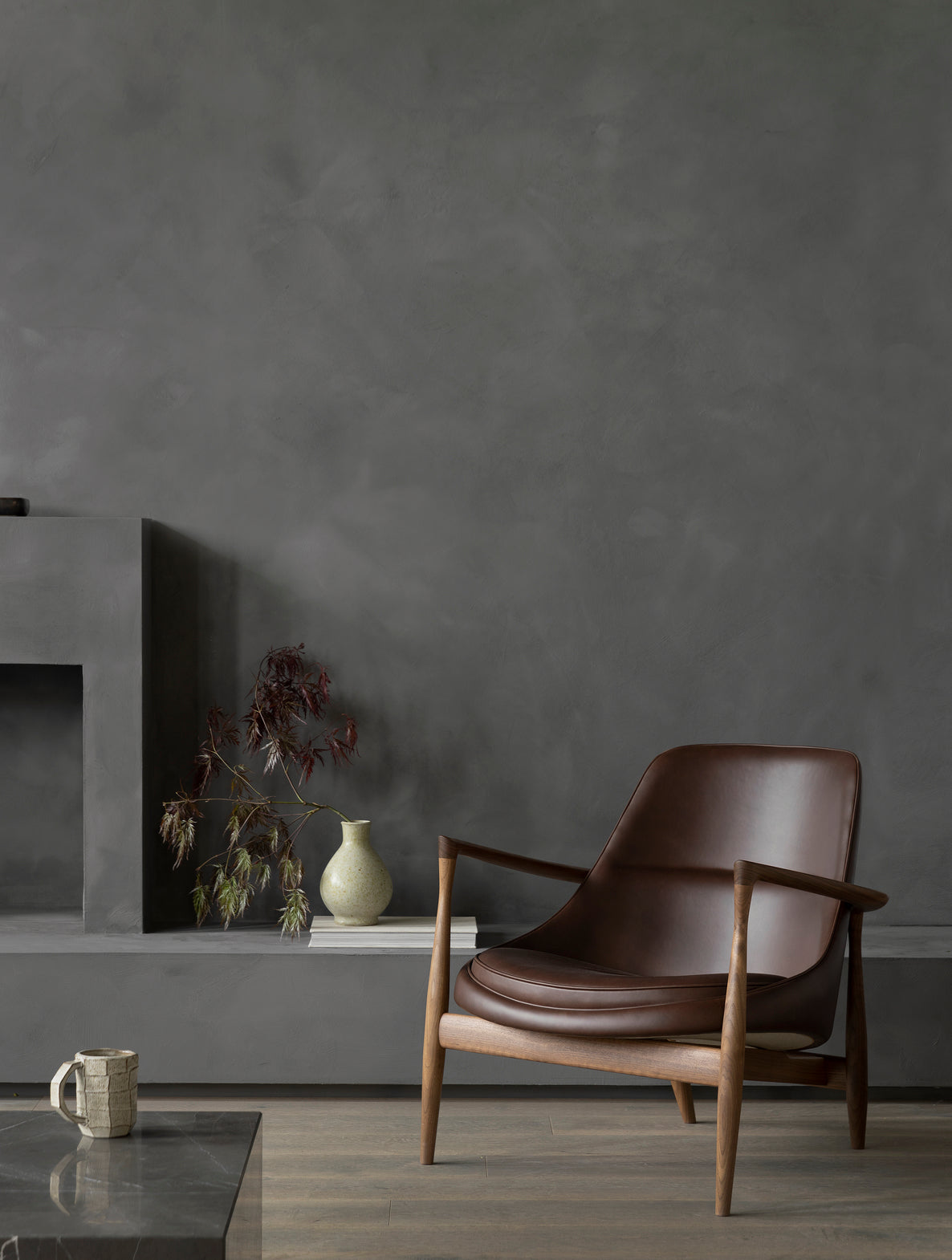 Sessel ELIZABETH cremefarben mit Eichenbasis